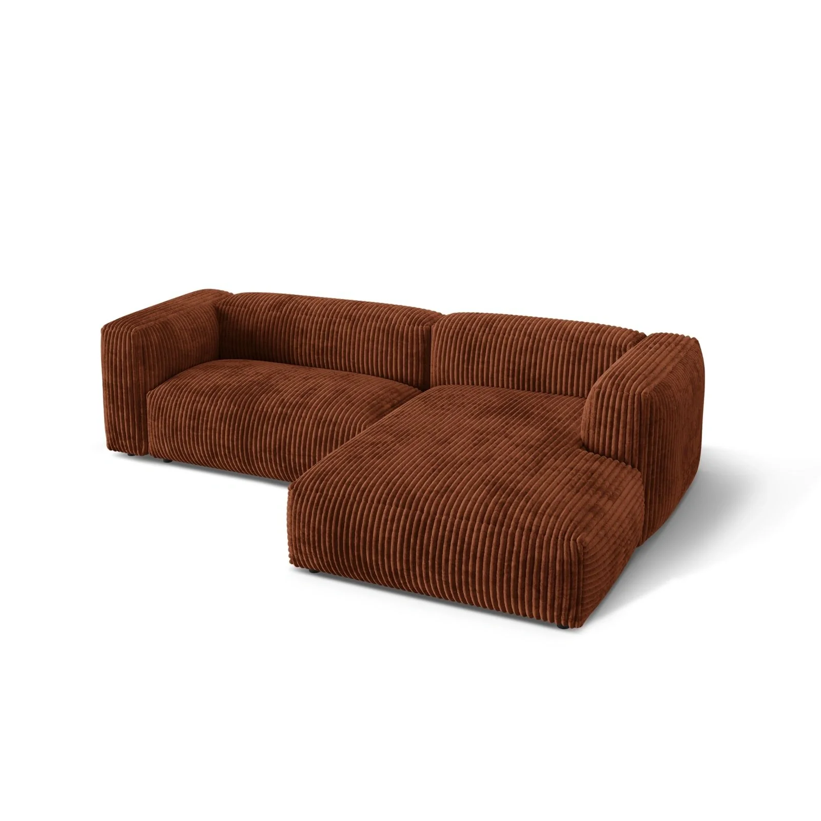 Martina modulares Ecksofa, Rechte Seite, Sitztiefe 76 cm, aus Samt, Cord, Boucle oder Strukturstoff, 280x176 cm - Image 106