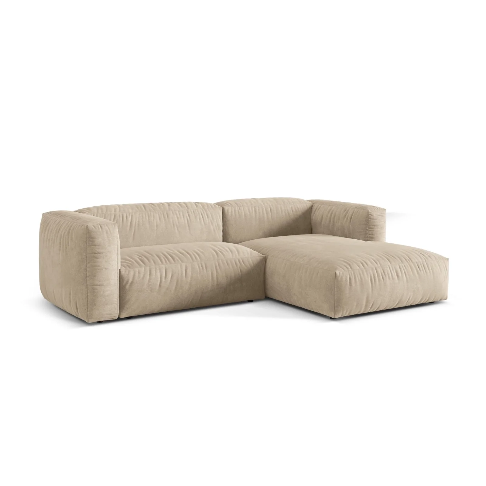 Martina modulares Ecksofa, Rechte Seite, Sitztiefe 76 cm, aus Samt, Cord, Boucle oder Strukturstoff, 280x176 cm - Image 3