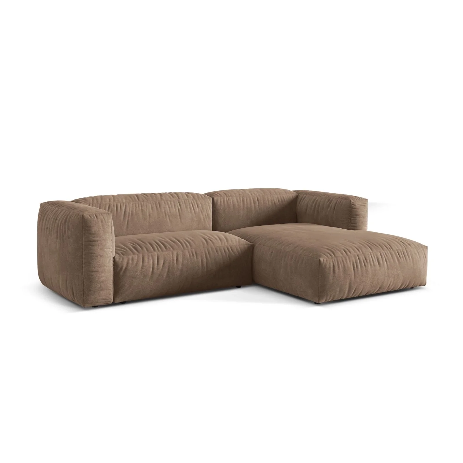 Martina modulares Ecksofa, Rechte Seite, Sitztiefe 76 cm, aus Samt, Cord, Boucle oder Strukturstoff, 280x176 cm - Image 9