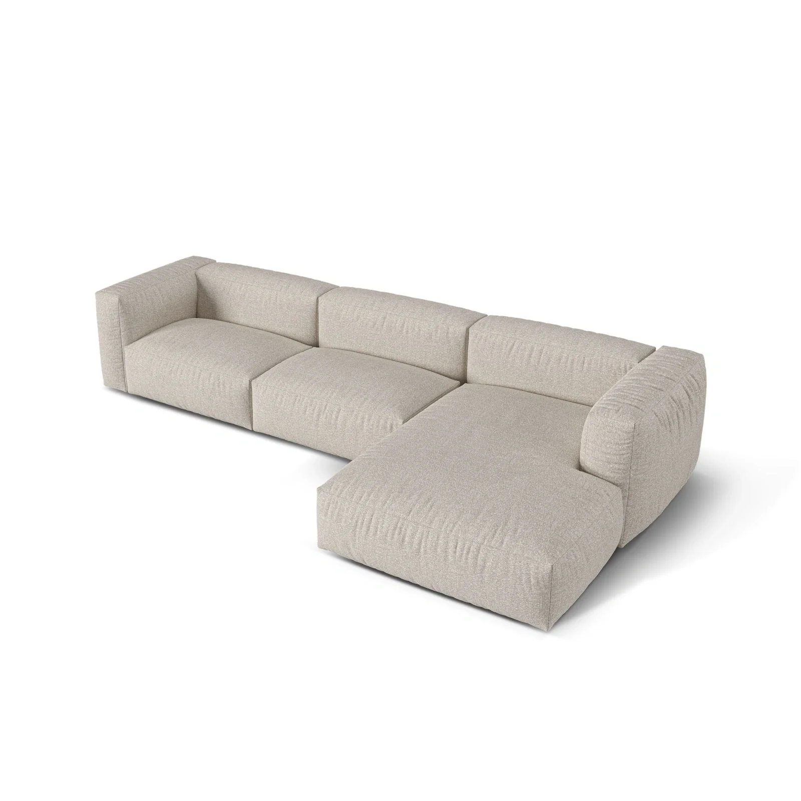 Martina modulares Ecksofa, Rechte Seite, Sitztiefe 76 cm, aus Samt, Cord, Boucle oder Strukturstoff, 330x176 cm - Image 136