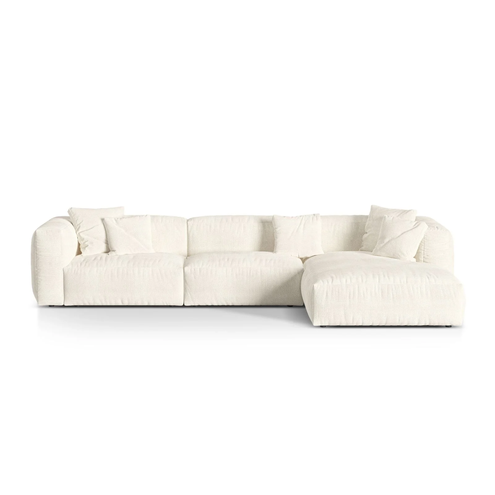 Martina modulares Ecksofa, Rechte Seite, Sitztiefe 76 cm, aus Samt, Cord, Boucle oder Strukturstoff, 330x176 cm - Image 139