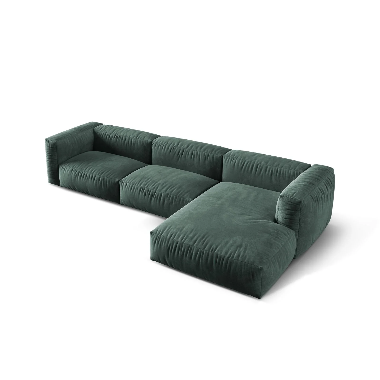 Martina modulares Ecksofa, Rechte Seite, Sitztiefe 76 cm, aus Samt, Cord, Boucle oder Strukturstoff, 330x176 cm - Image 22