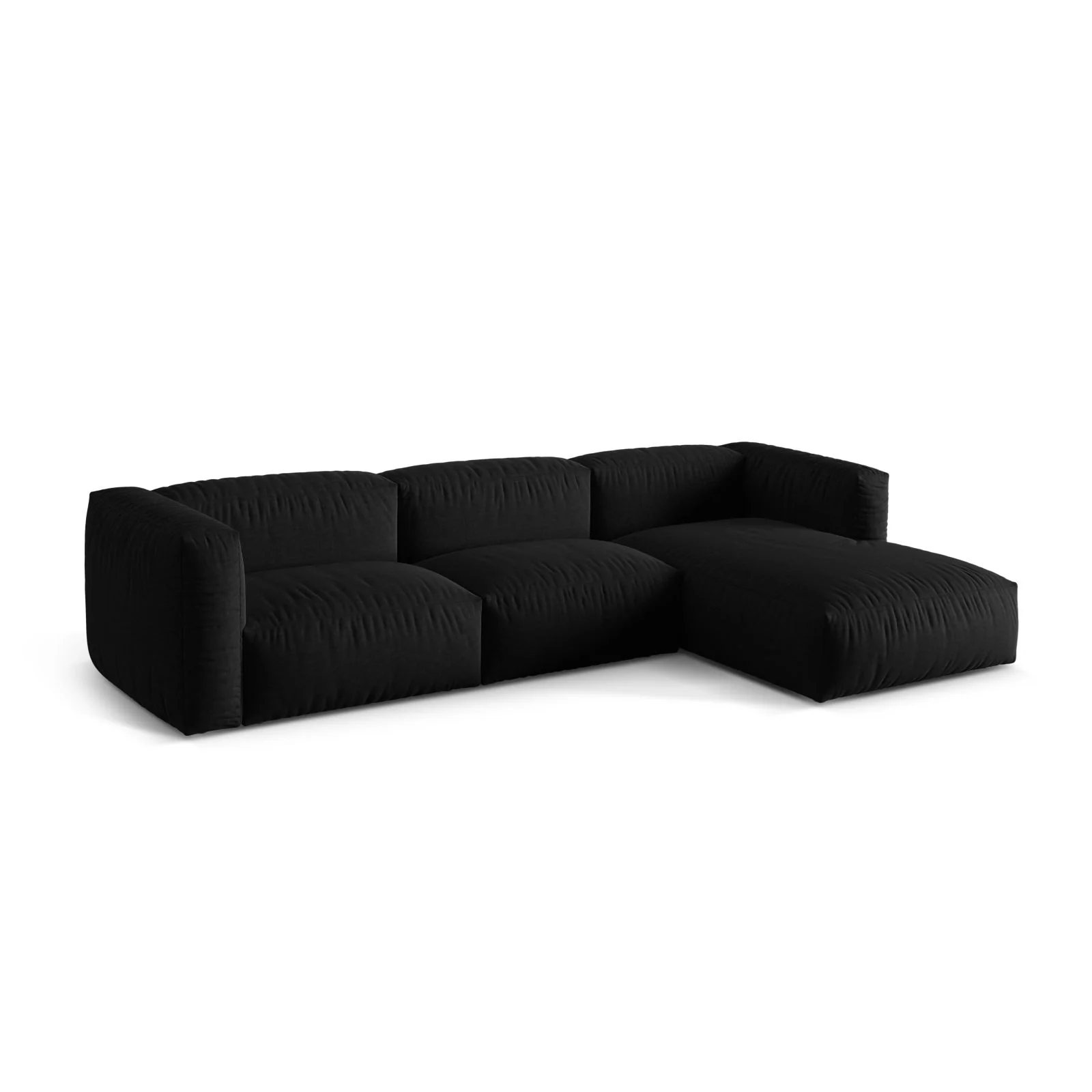 Martina modulares Ecksofa, Rechte Seite, Sitztiefe 76 cm, aus Samt, Cord, Boucle oder Strukturstoff, 330x176 cm - Image 57