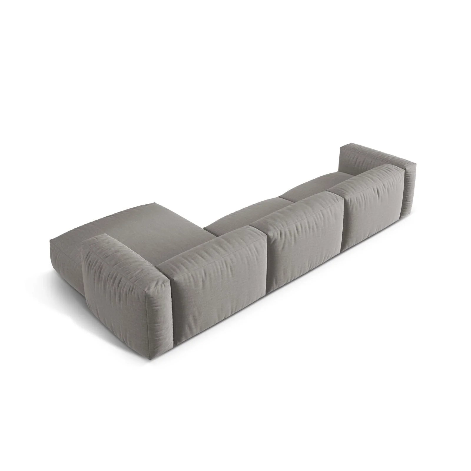 Martina modulares Ecksofa, Rechte Seite, Sitztiefe 76 cm, aus Samt, Cord, Boucle oder Strukturstoff, 330x176 cm - Image 65