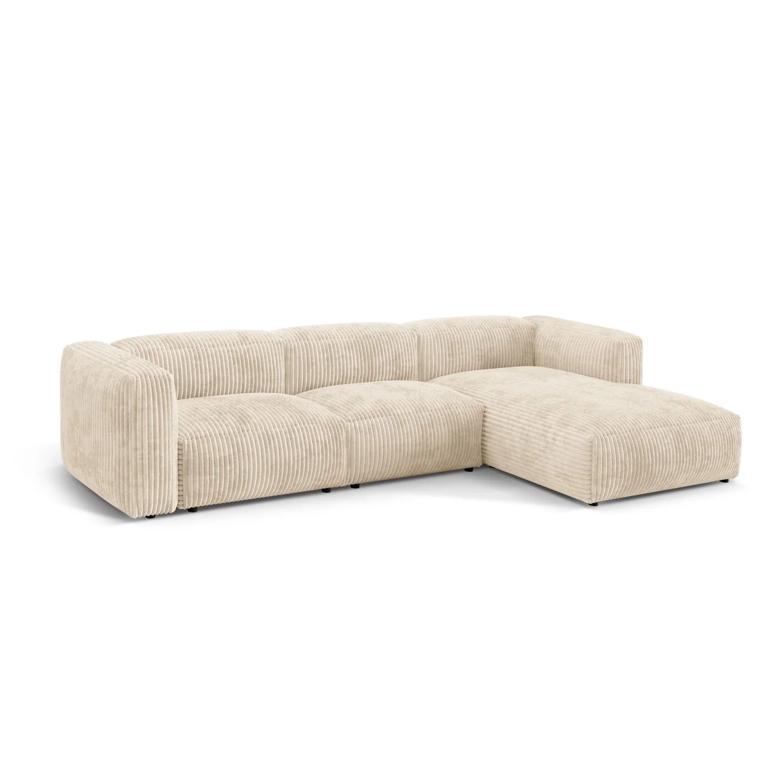 Martina modulares Ecksofa, Rechte Seite, Sitztiefe 76 cm, aus Samt, Cord, Boucle oder Strukturstoff, 330x176 cm - Image 81
