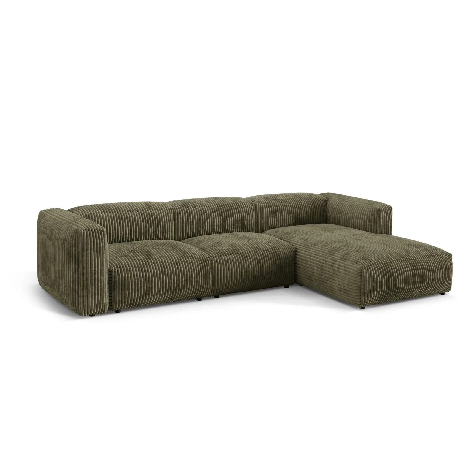 Martina modulares Ecksofa, Rechte Seite, Sitztiefe 76 cm, aus Samt, Cord, Boucle oder Strukturstoff, 330x176 cm - Image 93