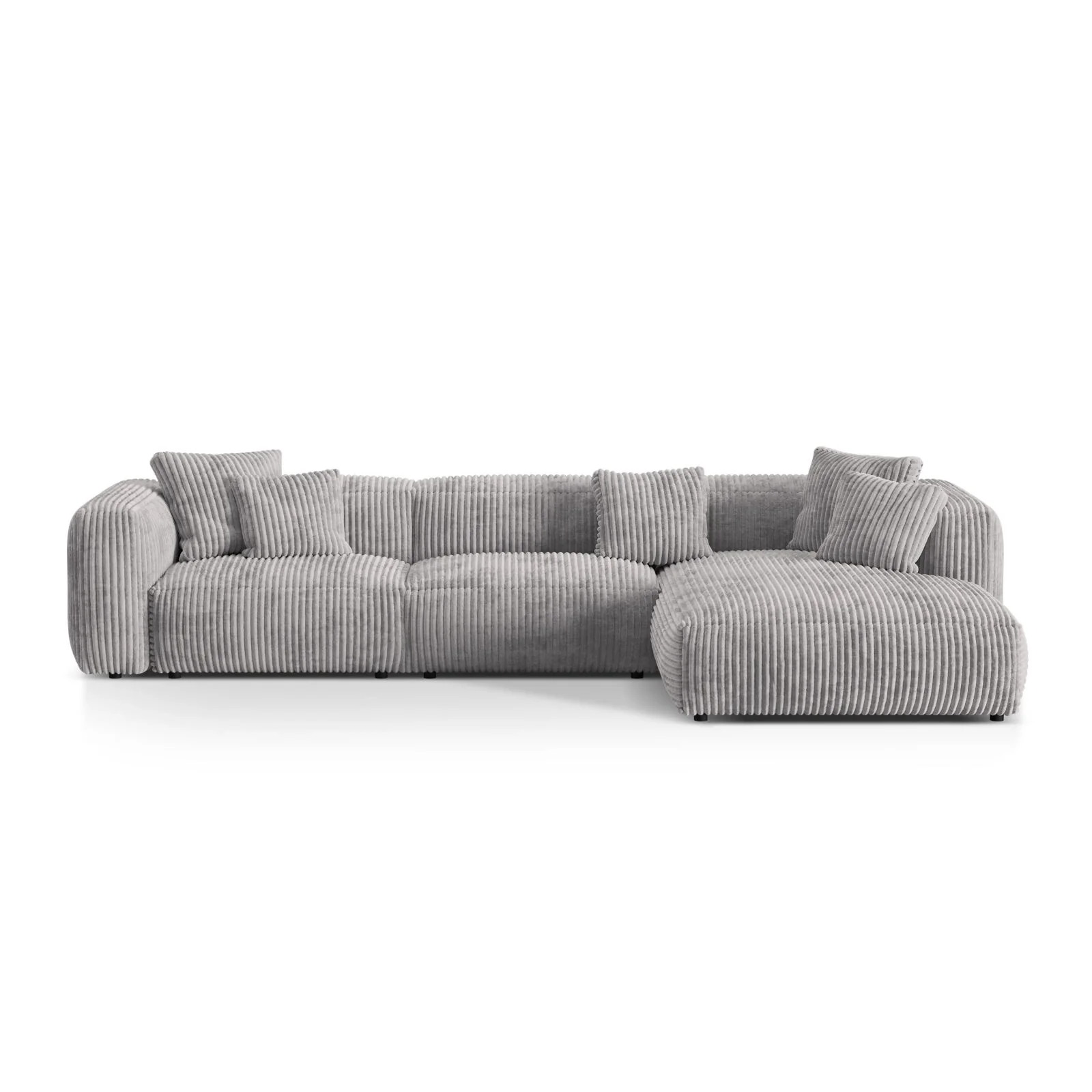 Martina modulares Ecksofa, Rechte Seite, Sitztiefe 76 cm, aus Samt, Cord, Boucle oder Strukturstoff, 330x176 cm - Image 97