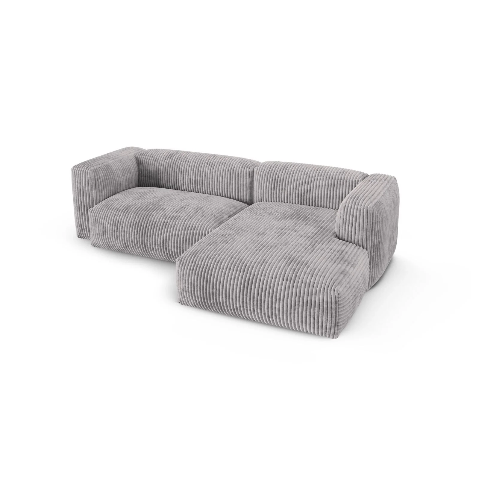 Martina modulares Ecksofa, Rechte Seite, Sitztiefe 90 cm, aus Samt, Cord, Boucle oder Strukturstoff, 280x176 cm - Image 100