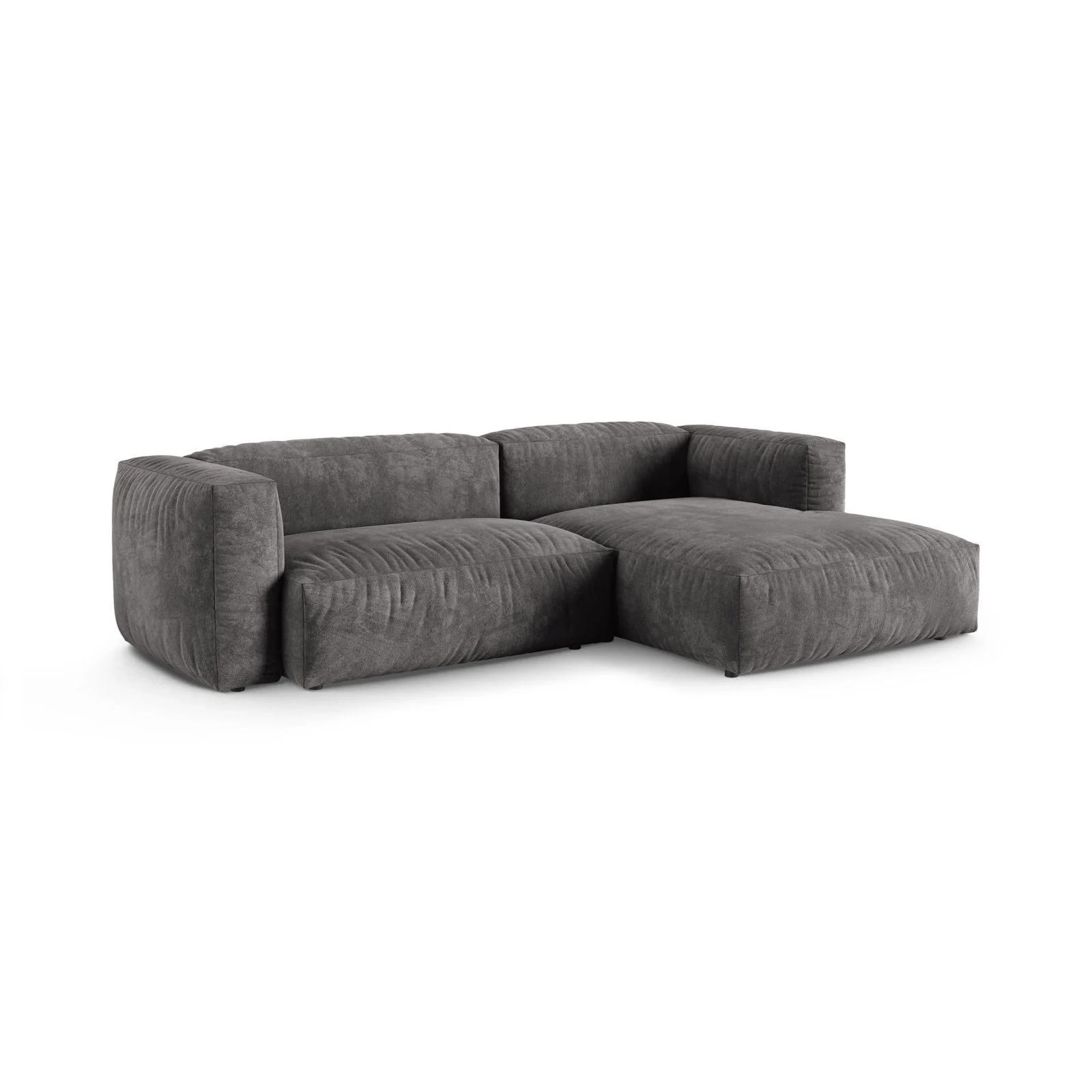 Martina modulares Ecksofa, Rechte Seite, Sitztiefe 90 cm, aus Samt, Cord, Boucle oder Strukturstoff, 280x176 cm - Image 33
