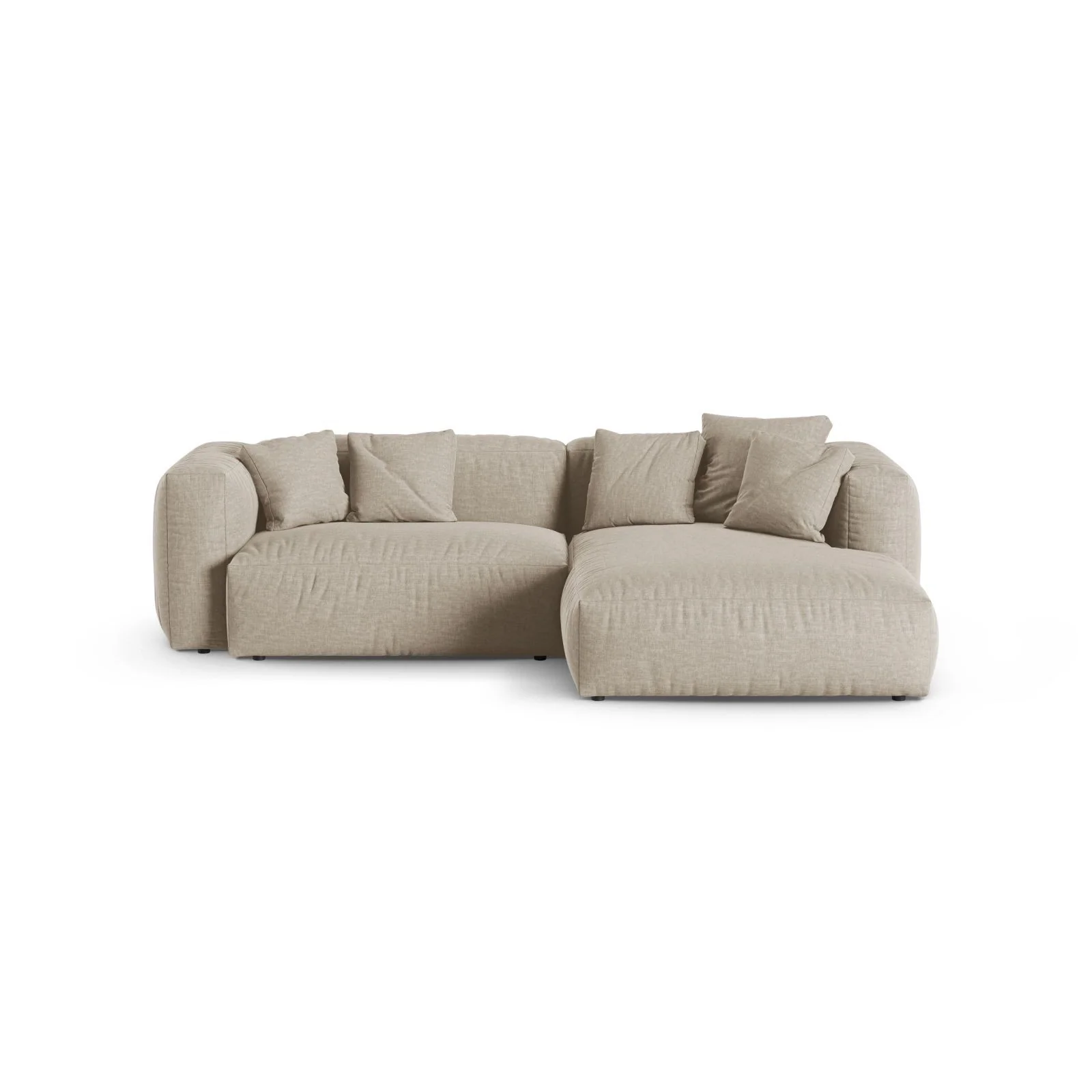 Martina modulares Ecksofa, Rechte Seite, Sitztiefe 90 cm, aus Samt, Cord, Boucle oder Strukturstoff, 280x176 cm - Image 37