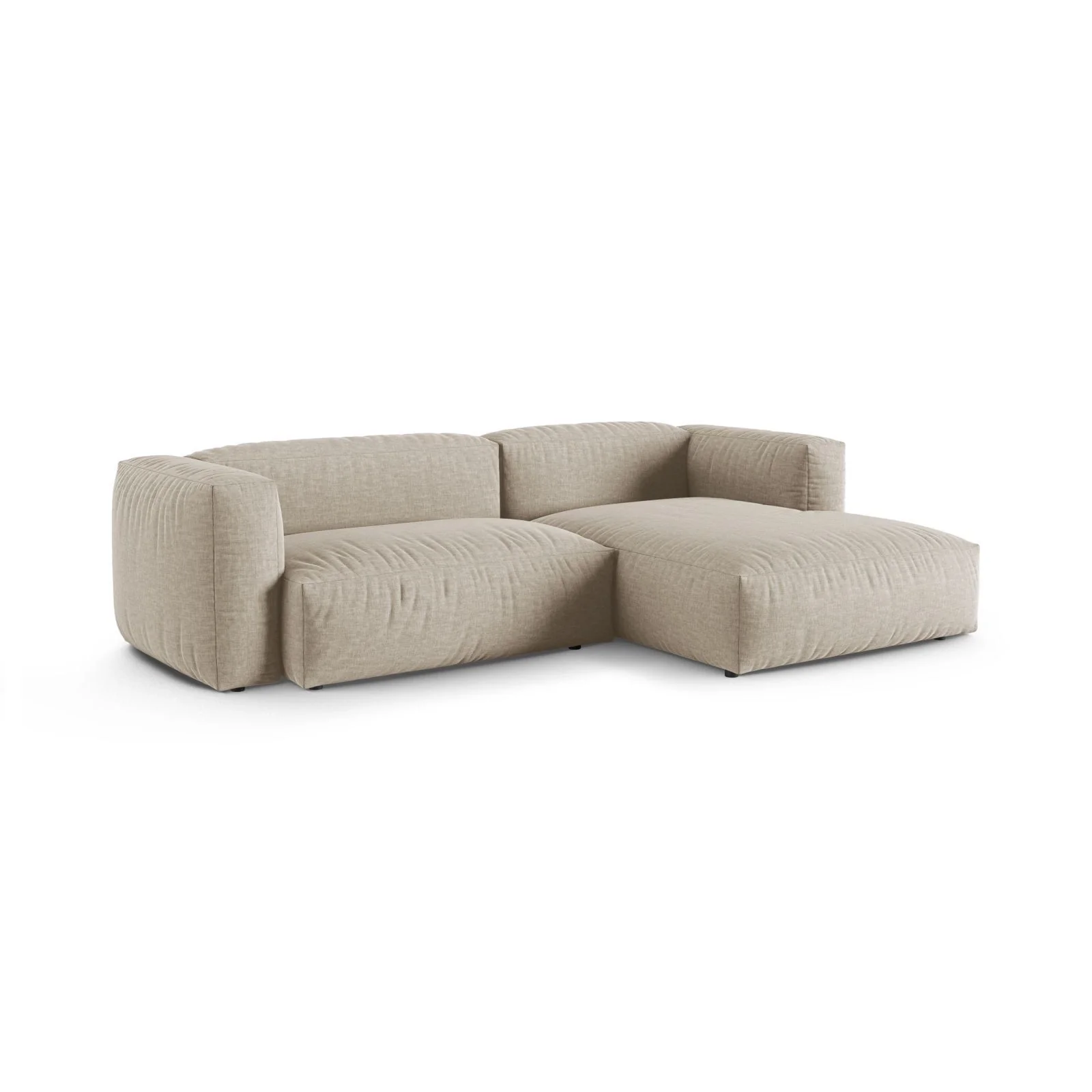 Martina modulares Ecksofa, Rechte Seite, Sitztiefe 90 cm, aus Samt, Cord, Boucle oder Strukturstoff, 280x176 cm - Image 39