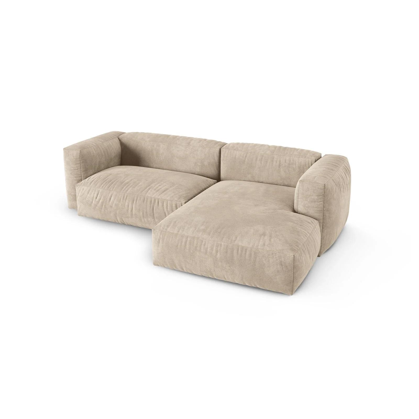 Martina modulares Ecksofa, Rechte Seite, Sitztiefe 90 cm, aus Samt, Cord, Boucle oder Strukturstoff, 280x176 cm - Image 4
