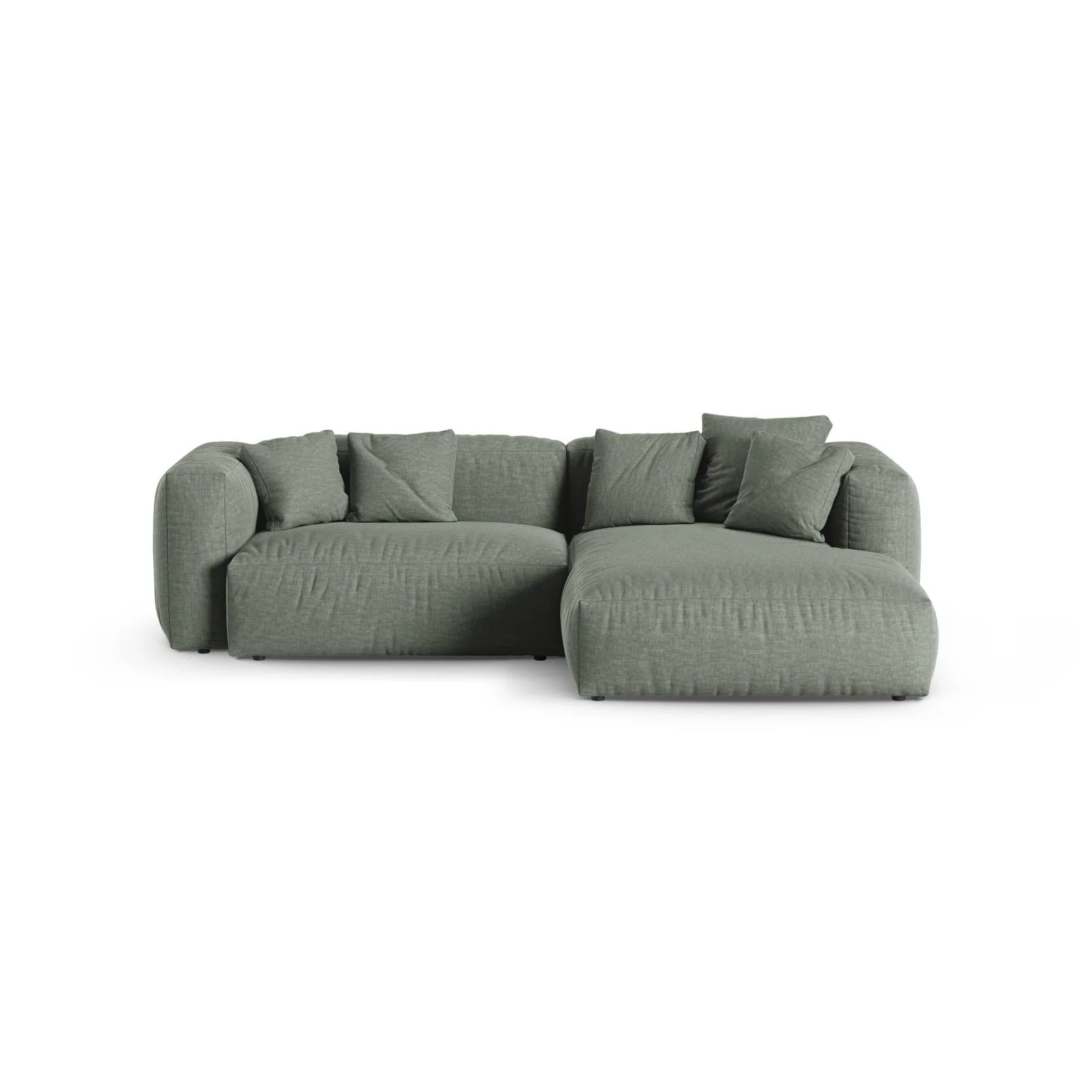 Martina modulares Ecksofa, Rechte Seite, Sitztiefe 90 cm, aus Samt, Cord, Boucle oder Strukturstoff, 280x176 cm - Image 43