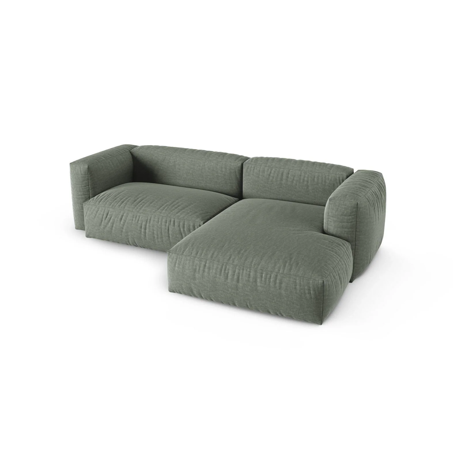 Martina modulares Ecksofa, Rechte Seite, Sitztiefe 90 cm, aus Samt, Cord, Boucle oder Strukturstoff, 280x176 cm - Image 46