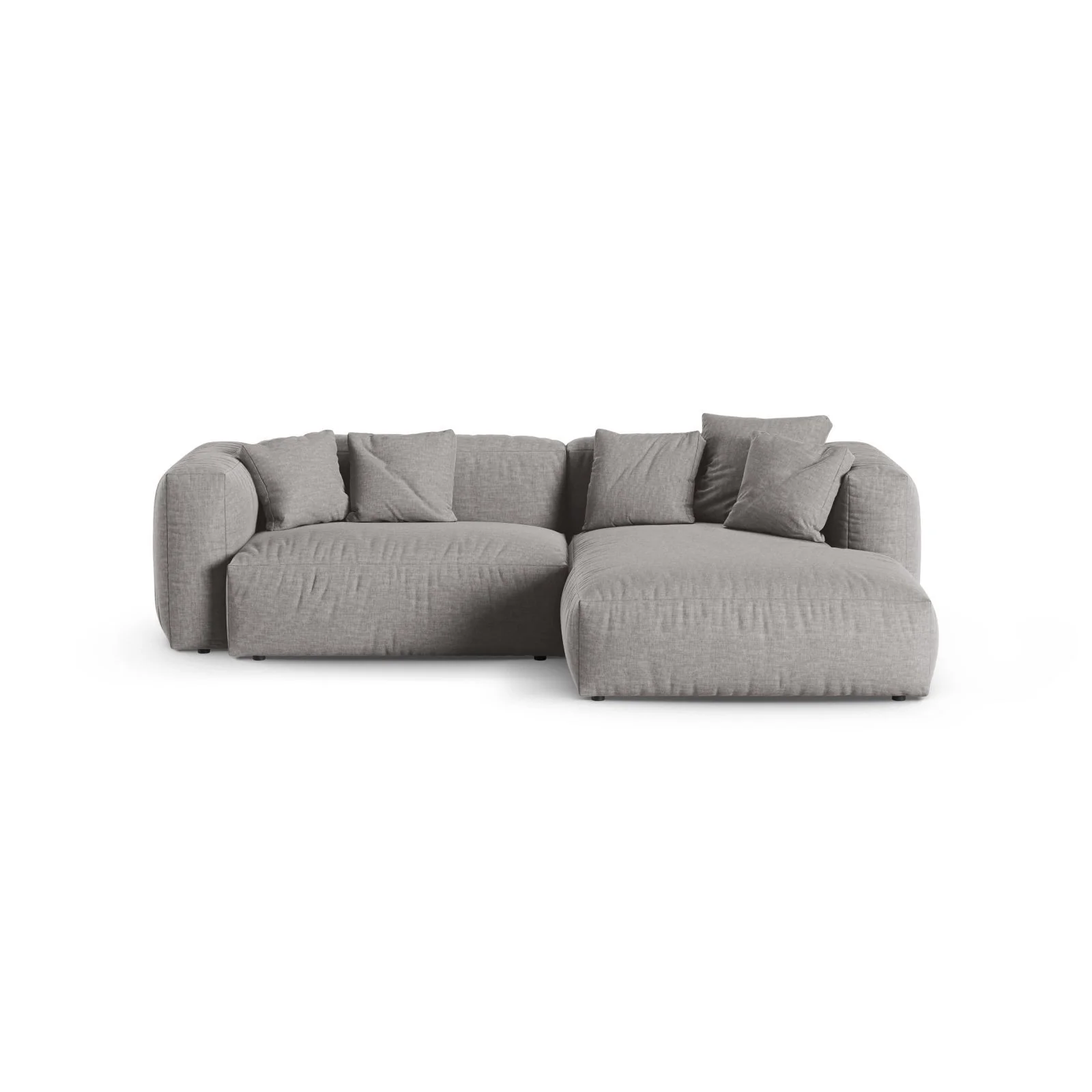Martina modulares Ecksofa, Rechte Seite, Sitztiefe 90 cm, aus Samt, Cord, Boucle oder Strukturstoff, 280x176 cm - Image 61
