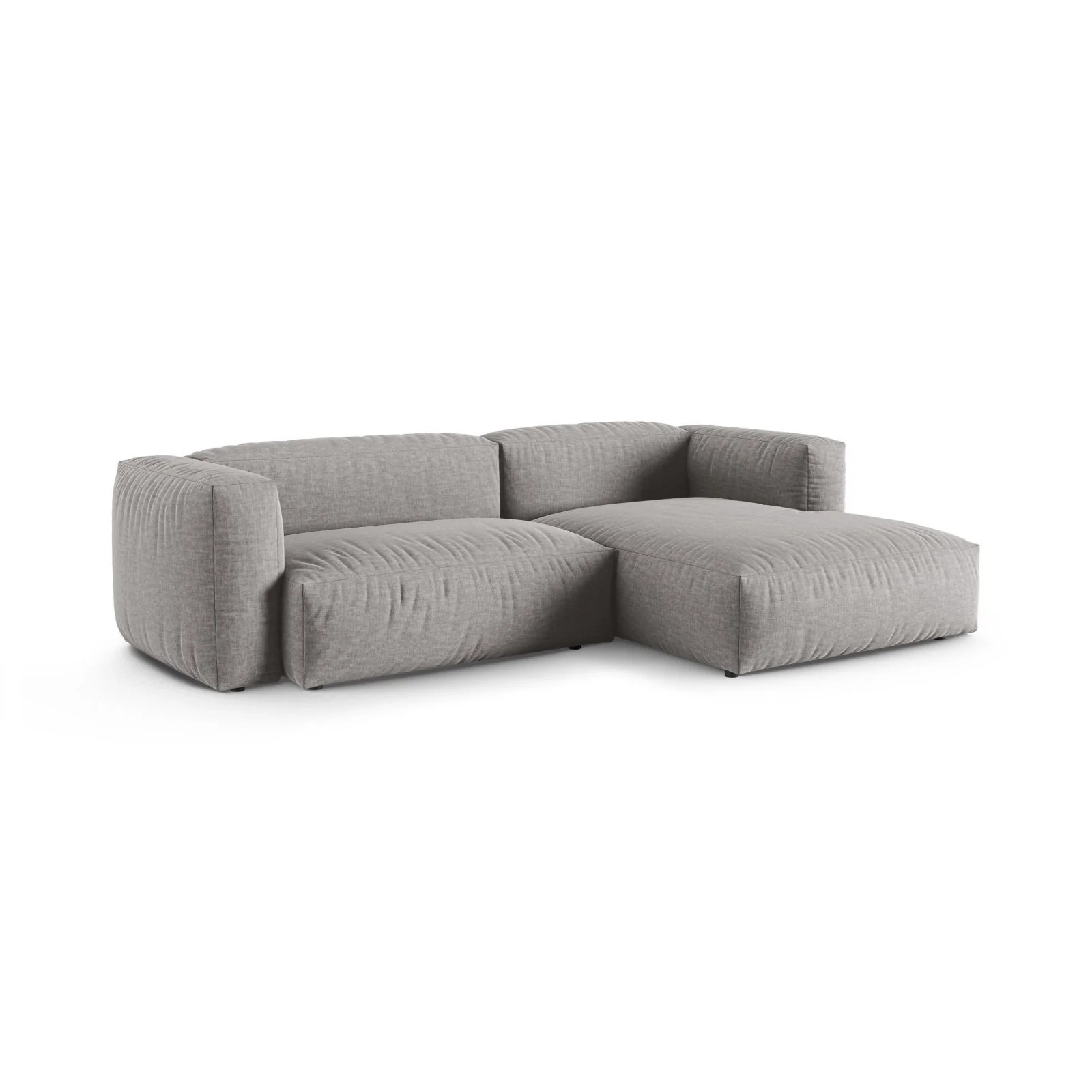 Martina modulares Ecksofa, Rechte Seite, Sitztiefe 90 cm, aus Samt, Cord, Boucle oder Strukturstoff, 280x176 cm - Image 63