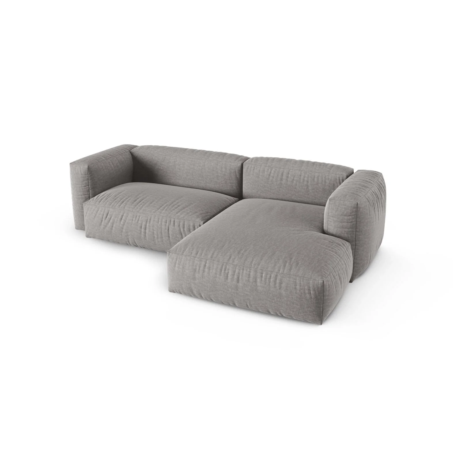 Martina modulares Ecksofa, Rechte Seite, Sitztiefe 90 cm, aus Samt, Cord, Boucle oder Strukturstoff, 280x176 cm - Image 64