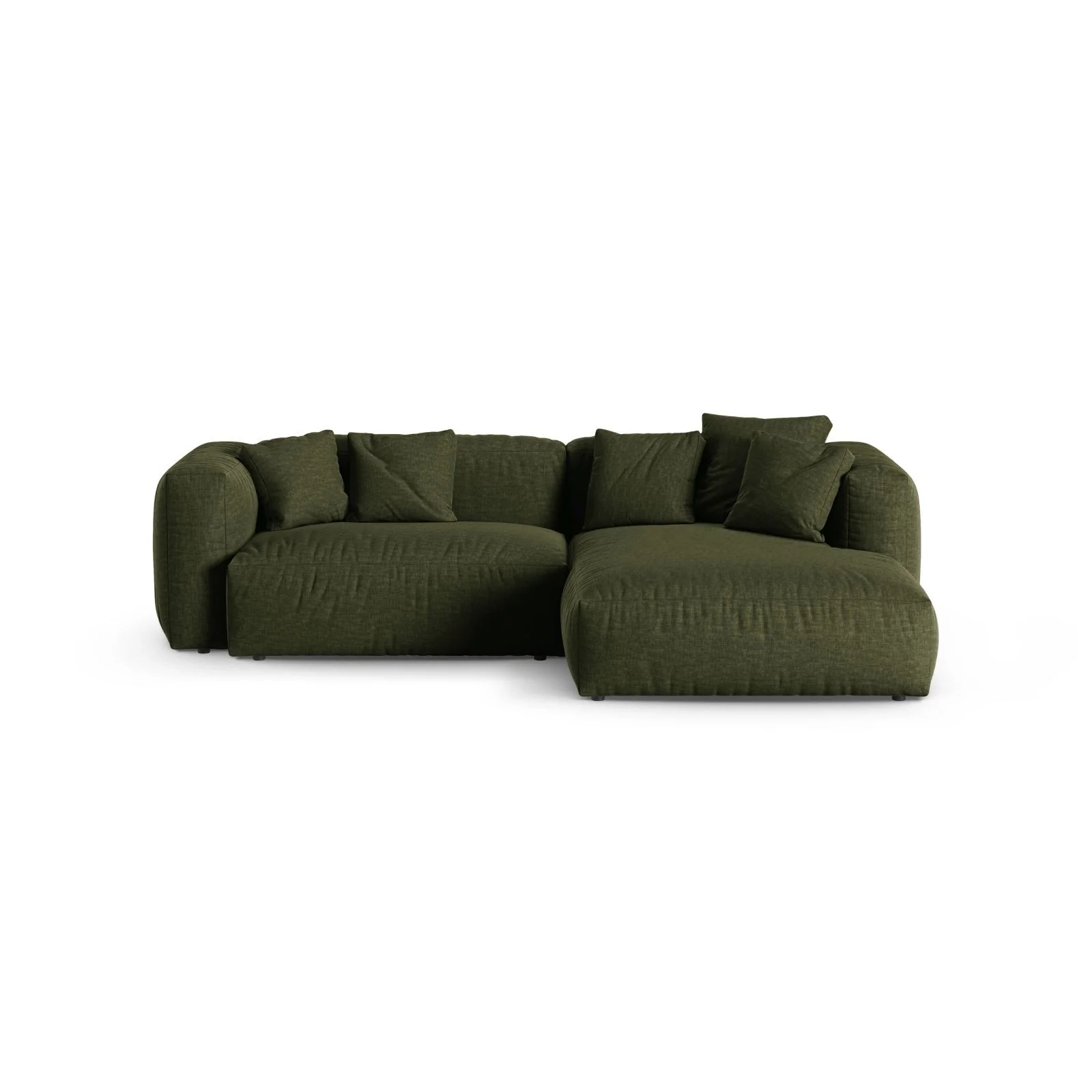 Martina modulares Ecksofa, Rechte Seite, Sitztiefe 90 cm, aus Samt, Cord, Boucle oder Strukturstoff, 280x176 cm - Image 67