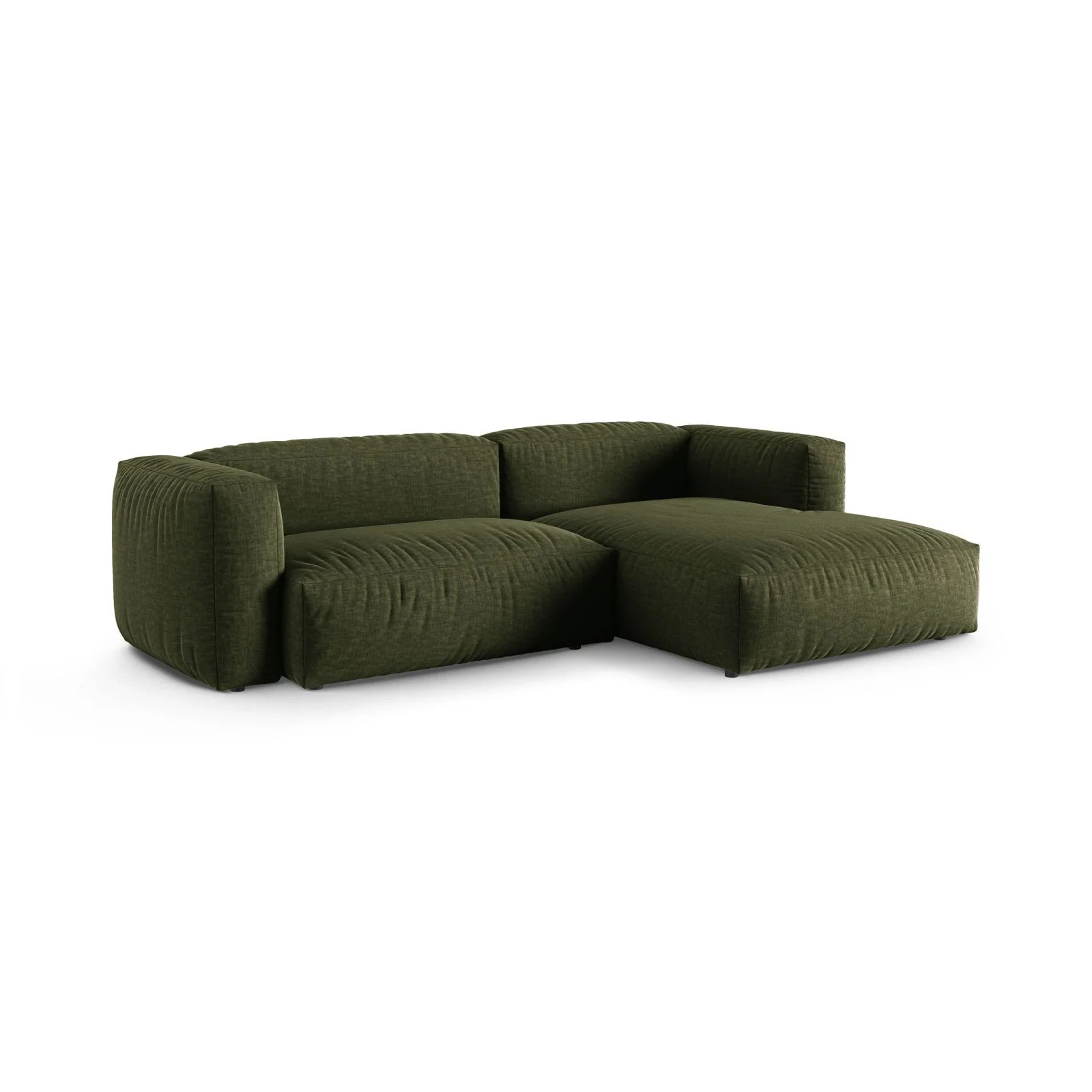 Martina modulares Ecksofa, Rechte Seite, Sitztiefe 90 cm, aus Samt, Cord, Boucle oder Strukturstoff, 280x176 cm - Image 69