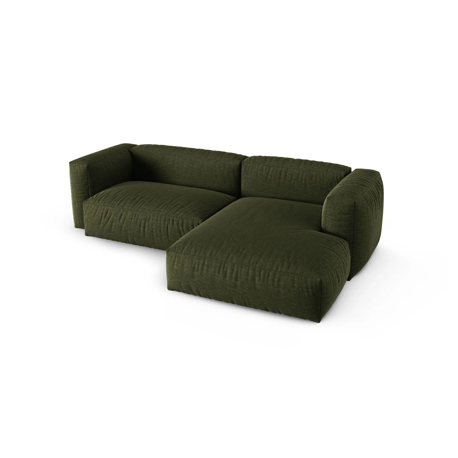 Martina modulares Ecksofa, Rechte Seite, Sitztiefe 90 cm, aus Samt, Cord, Boucle oder Strukturstoff, 280x176 cm - Image 70