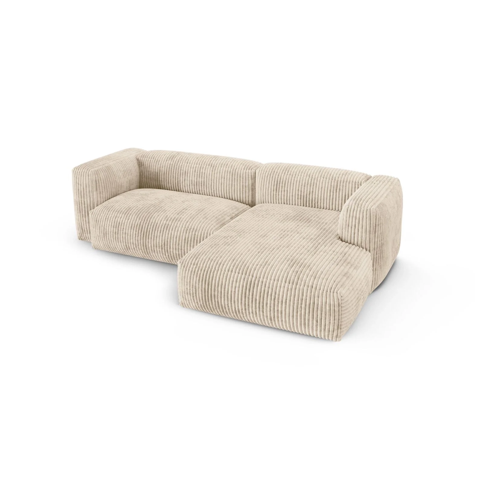 Martina modulares Ecksofa, Rechte Seite, Sitztiefe 90 cm, aus Samt, Cord, Boucle oder Strukturstoff, 280x176 cm - Image 82