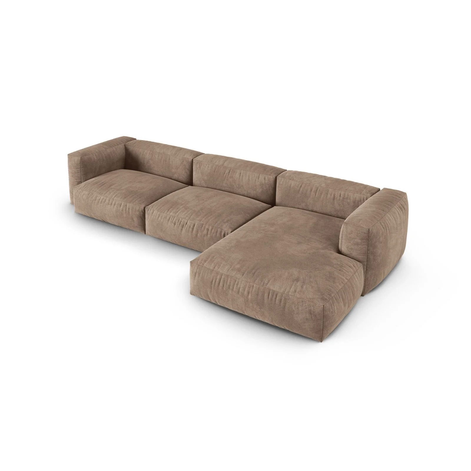 Martina modulares Ecksofa, Rechte Seite, Sitztiefe 90 cm, aus Samt, Cord, Boucle oder Strukturstoff, 330x176 cm - Image 10
