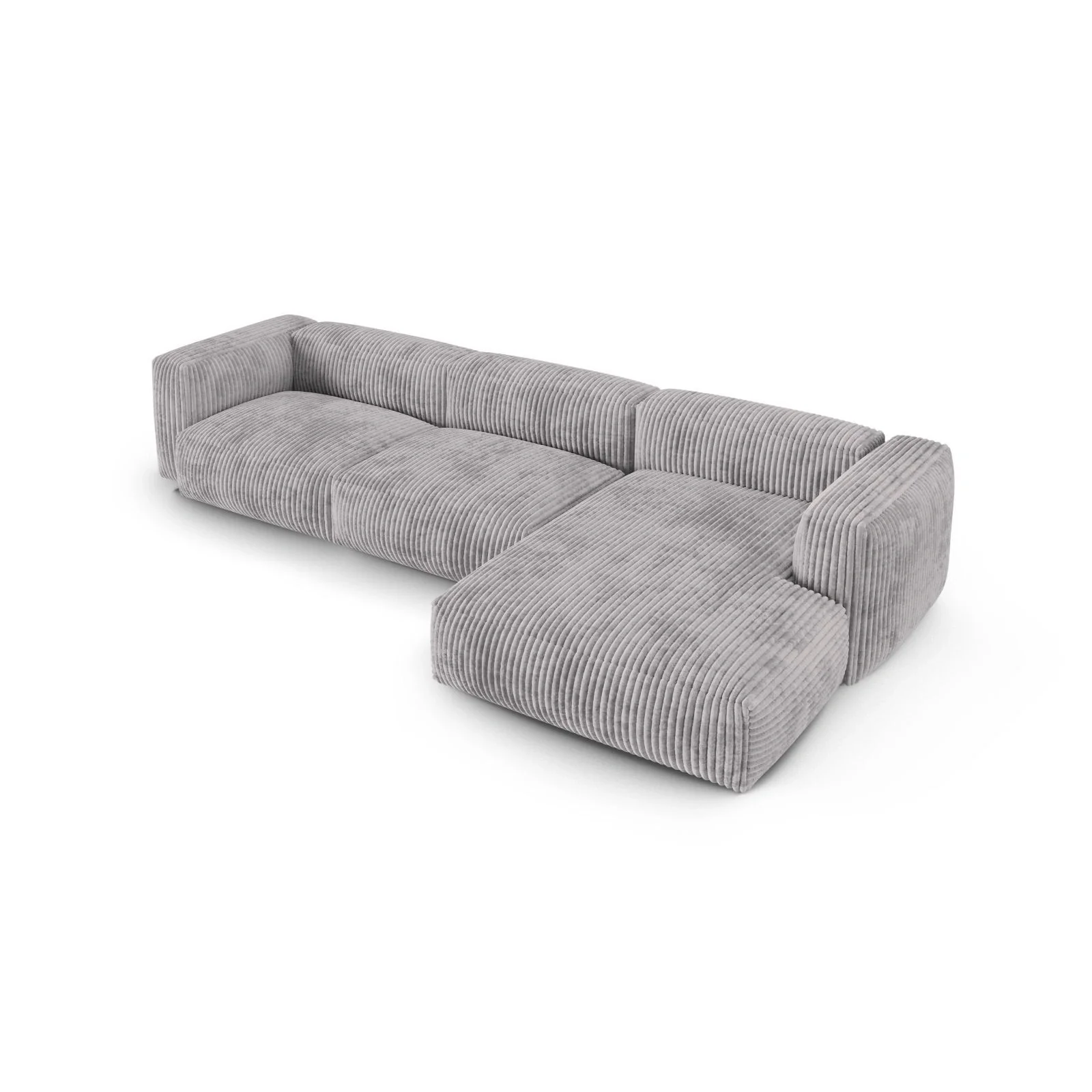 Martina modulares Ecksofa, Rechte Seite, Sitztiefe 90 cm, aus Samt, Cord, Boucle oder Strukturstoff, 330x176 cm - Image 100