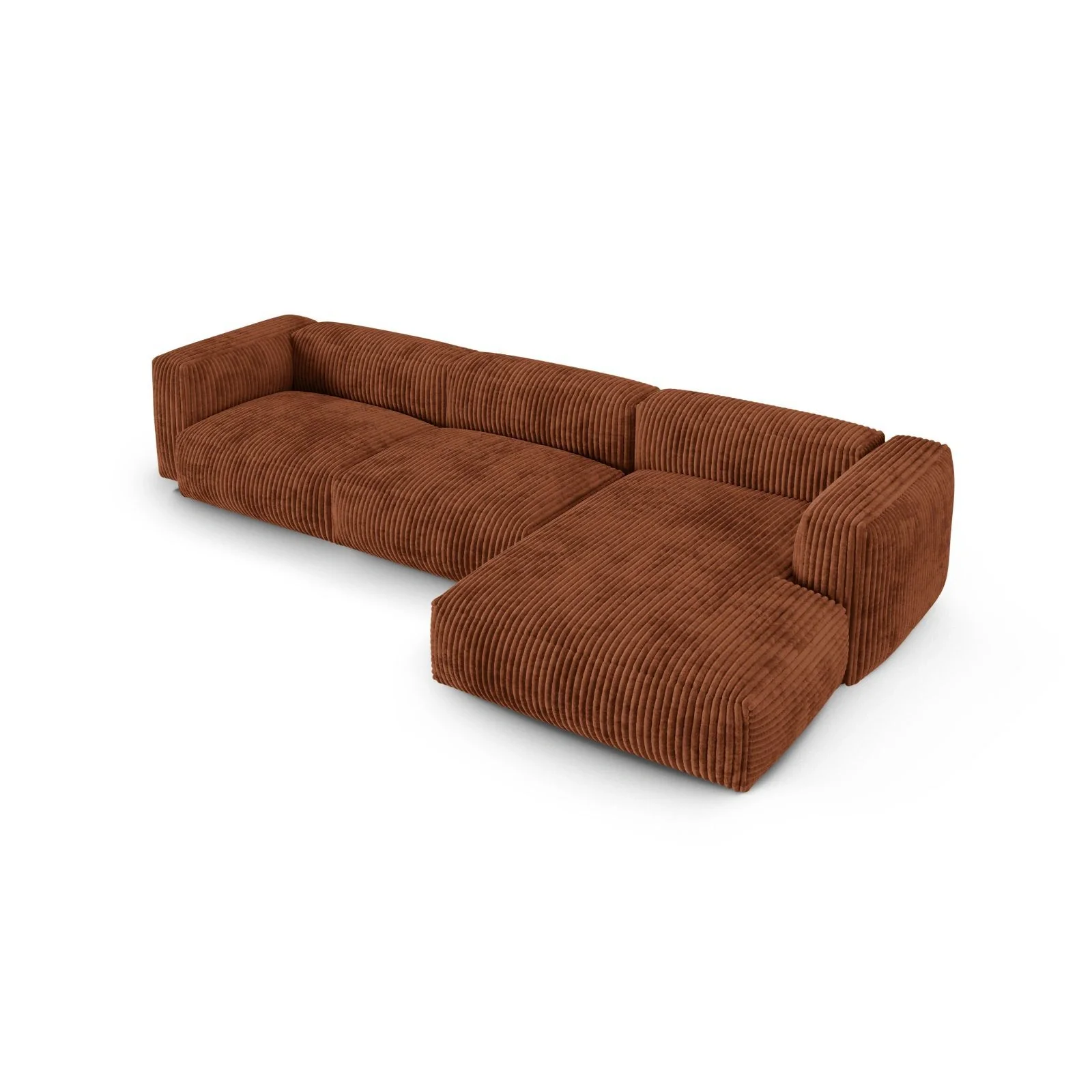 Martina modulares Ecksofa, Rechte Seite, Sitztiefe 90 cm, aus Samt, Cord, Boucle oder Strukturstoff, 330x176 cm - Image 106