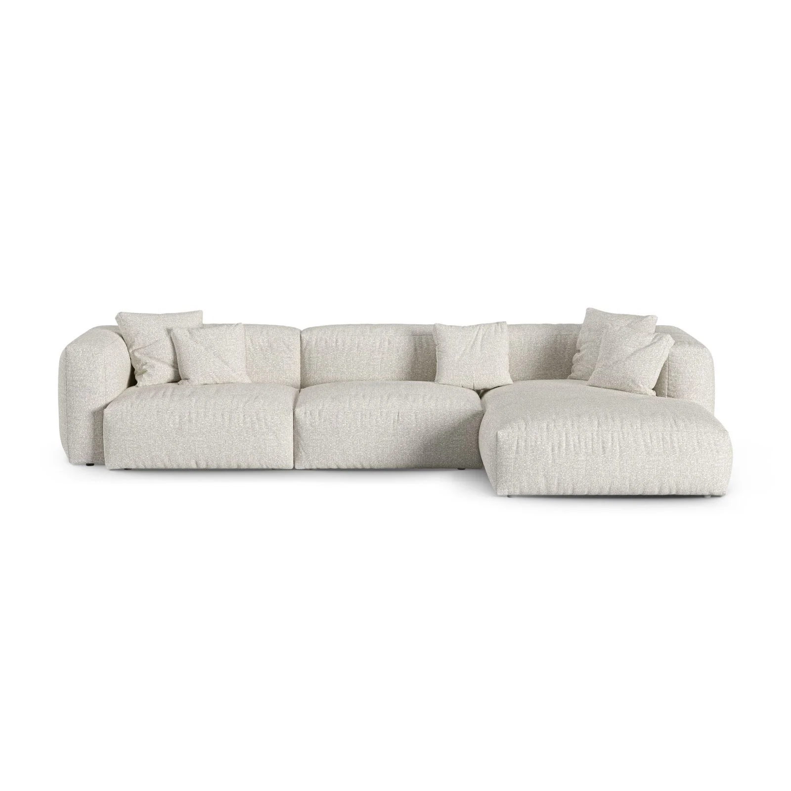 Martina modulares Ecksofa, Rechte Seite, Sitztiefe 90 cm, aus Samt, Cord, Boucle oder Strukturstoff, 330x176 cm - Image 109