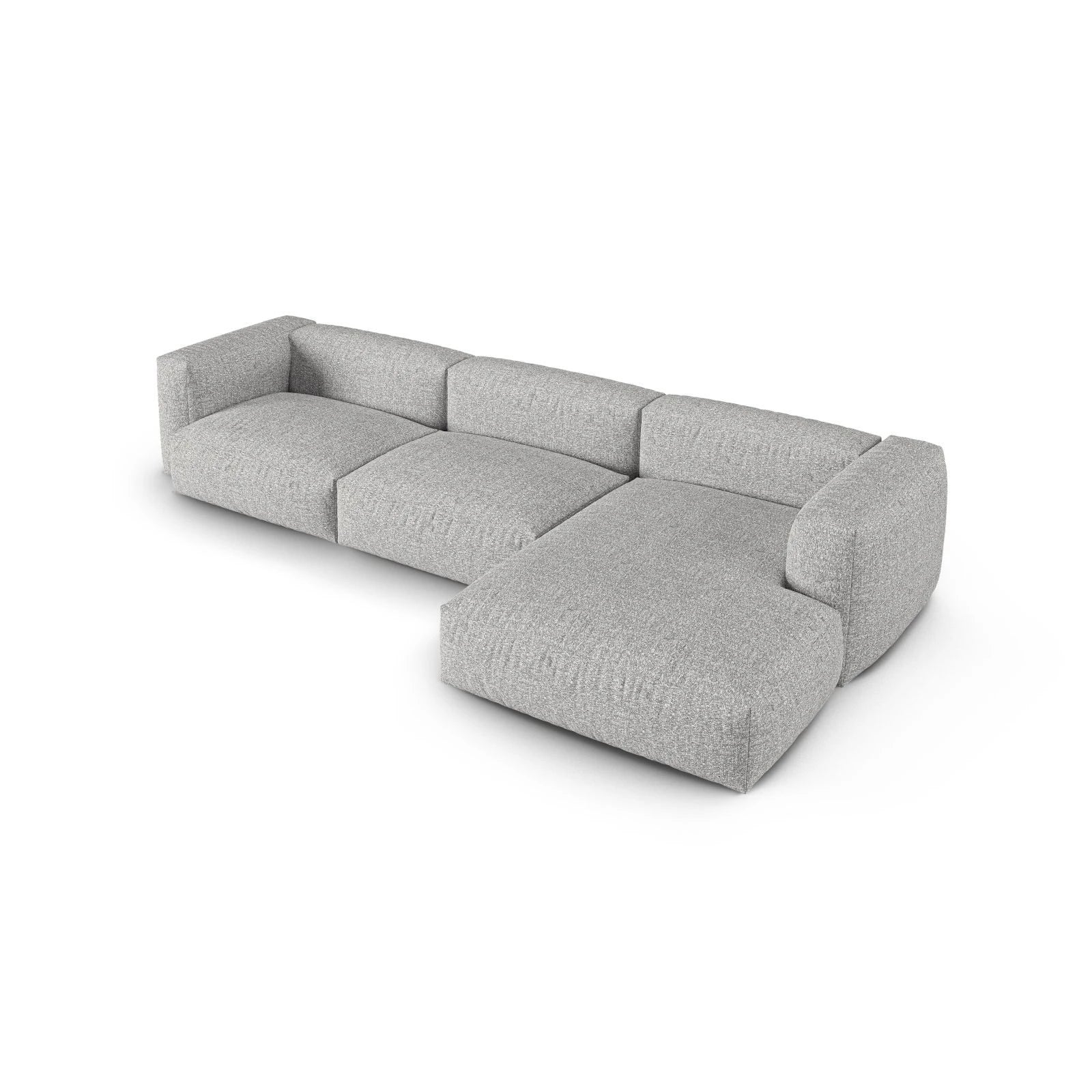 Martina modulares Ecksofa, Rechte Seite, Sitztiefe 90 cm, aus Samt, Cord, Boucle oder Strukturstoff, 330x176 cm - Image 118