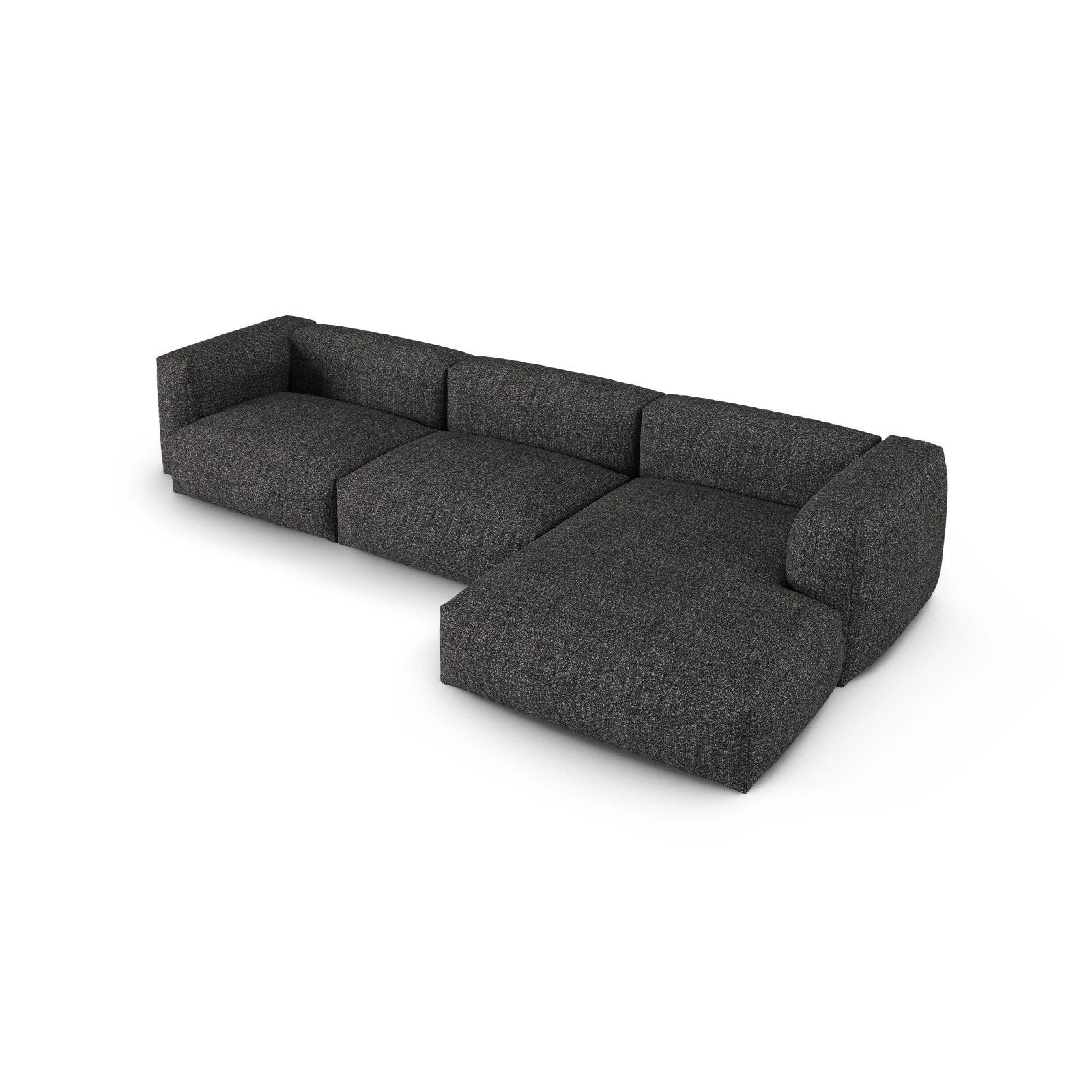 Martina modulares Ecksofa, Rechte Seite, Sitztiefe 90 cm, aus Samt, Cord, Boucle oder Strukturstoff, 330x176 cm - Image 124