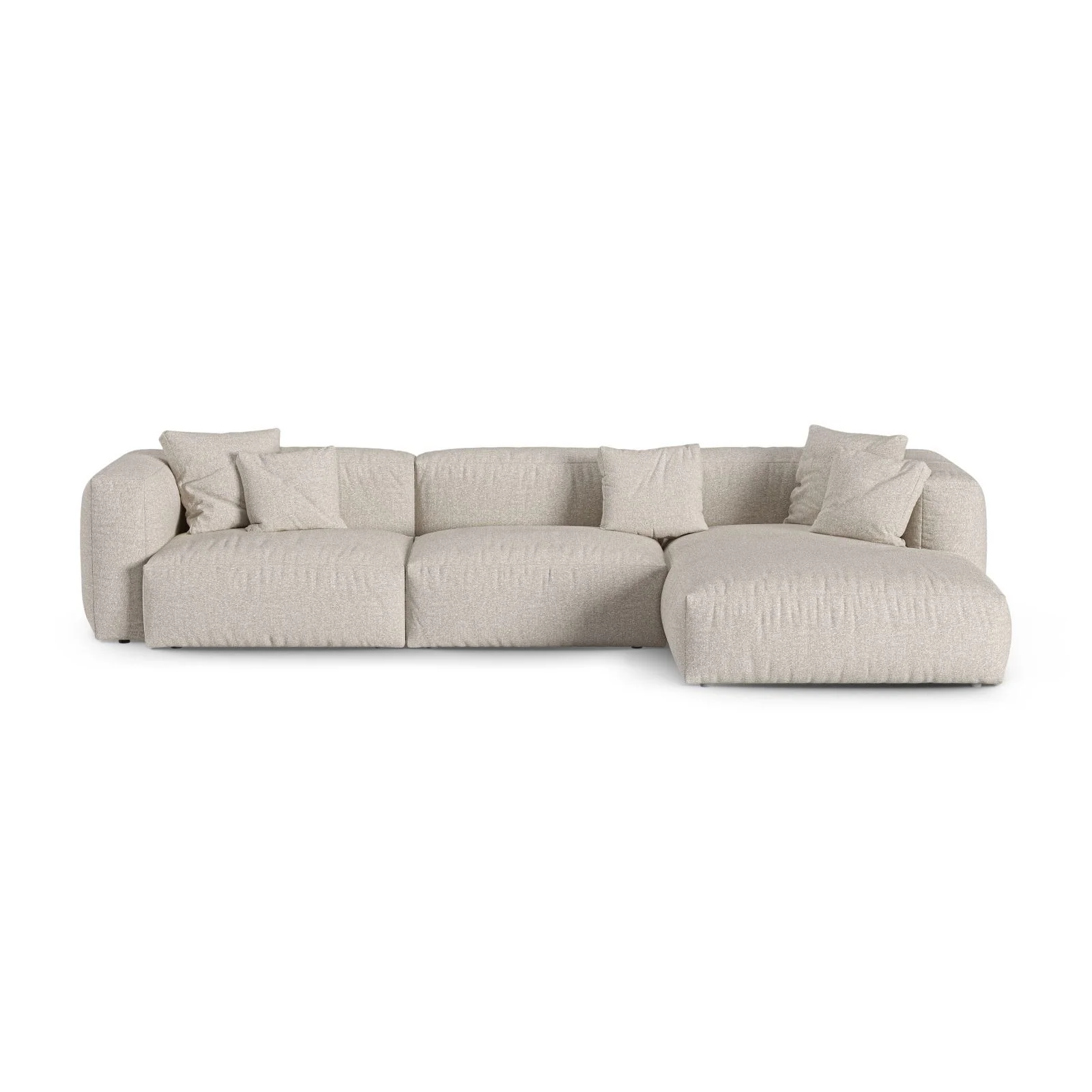Martina modulares Ecksofa, Rechte Seite, Sitztiefe 90 cm, aus Samt, Cord, Boucle oder Strukturstoff, 330x176 cm - Image 133