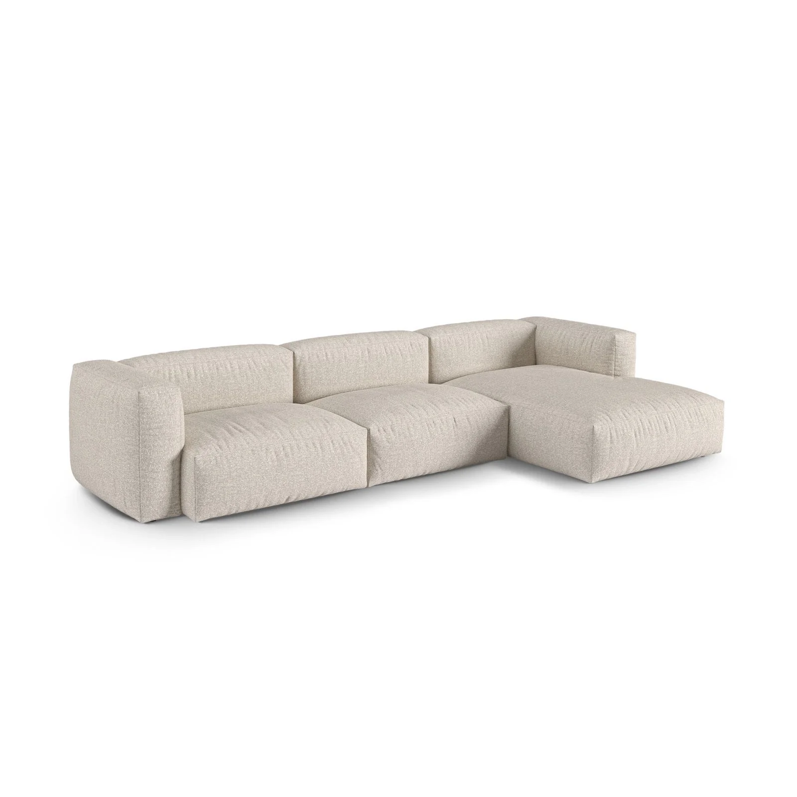Martina modulares Ecksofa, Rechte Seite, Sitztiefe 90 cm, aus Samt, Cord, Boucle oder Strukturstoff, 330x176 cm - Image 135