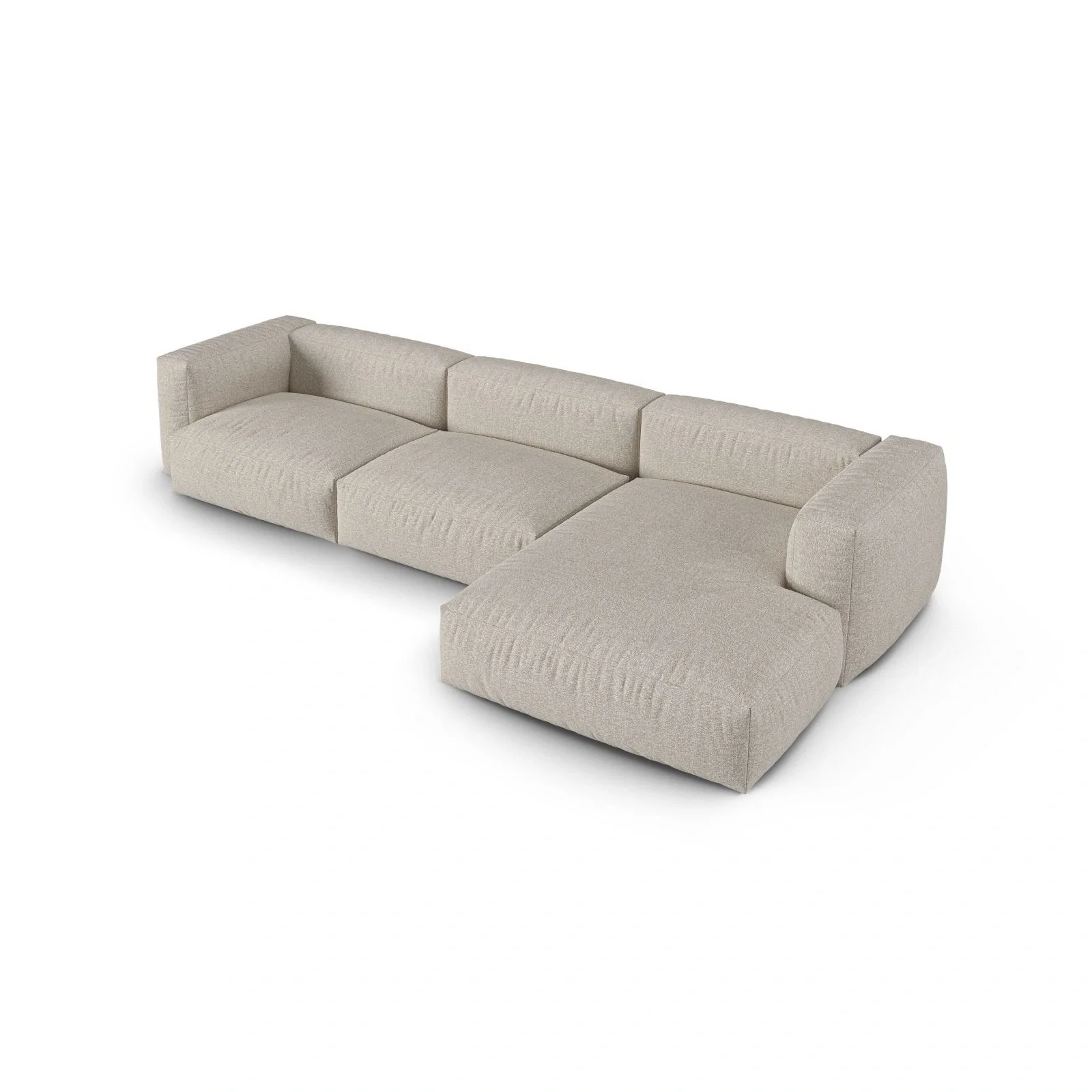 Martina modulares Ecksofa, Rechte Seite, Sitztiefe 90 cm, aus Samt, Cord, Boucle oder Strukturstoff, 330x176 cm - Image 136