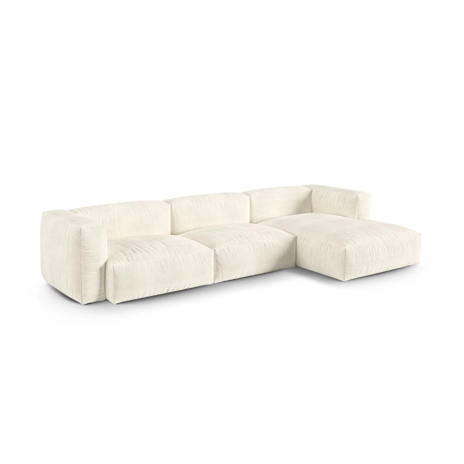 Martina modulares Ecksofa, Rechte Seite, Sitztiefe 90 cm, aus Samt, Cord, Boucle oder Strukturstoff, 330x176 cm - Image 141