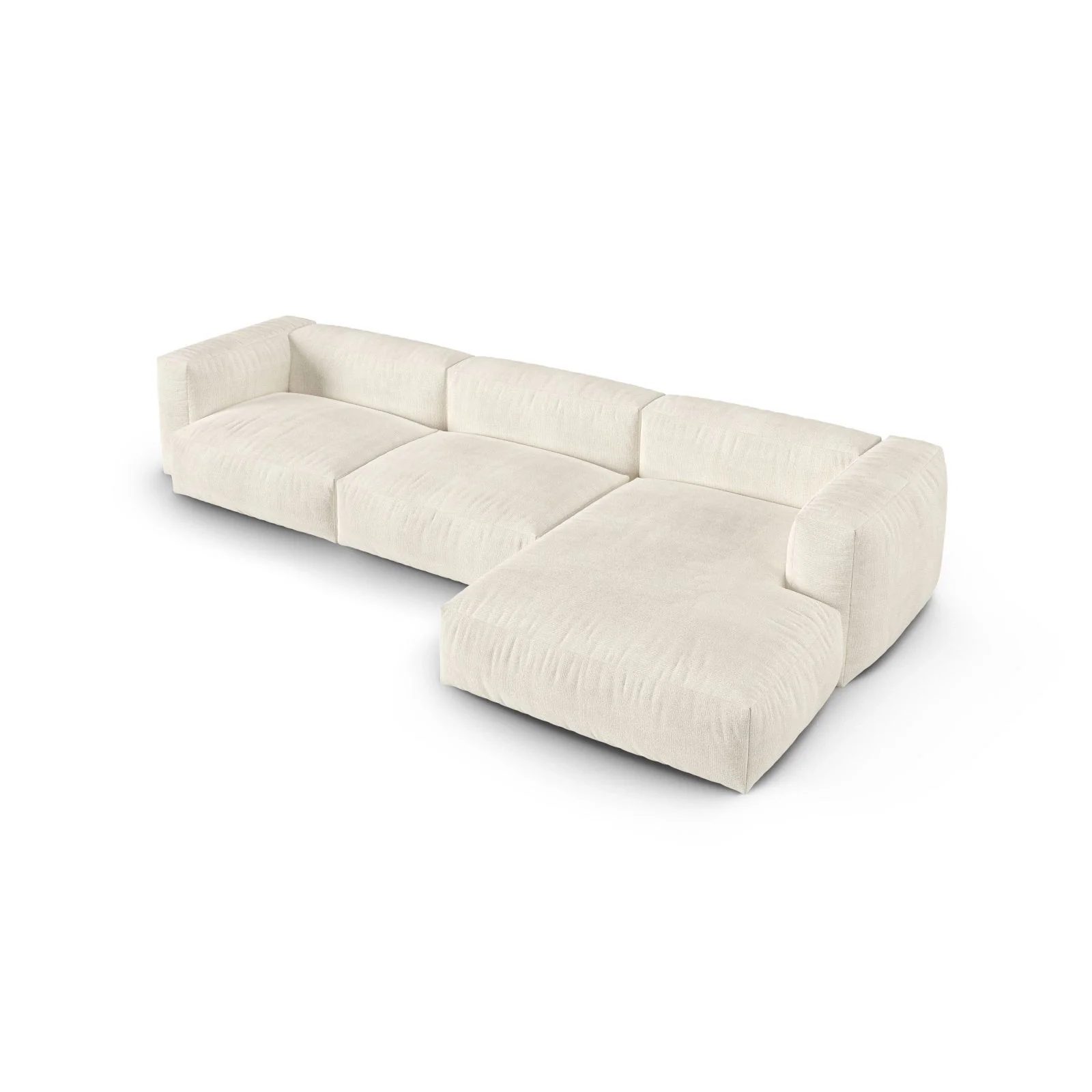 Martina modulares Ecksofa, Rechte Seite, Sitztiefe 90 cm, aus Samt, Cord, Boucle oder Strukturstoff, 330x176 cm - Image 142
