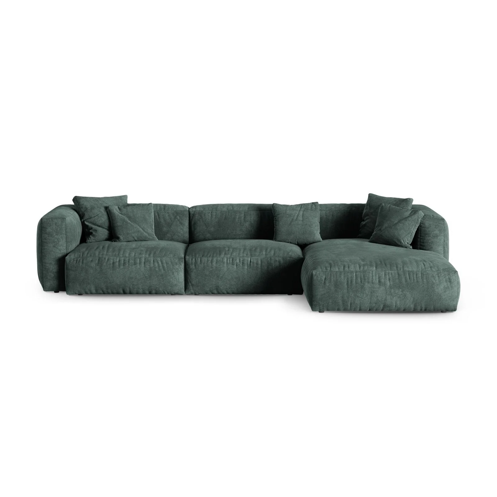 Martina modulares Ecksofa, Rechte Seite, Sitztiefe 90 cm, aus Samt, Cord, Boucle oder Strukturstoff, 330x176 cm - Image 19