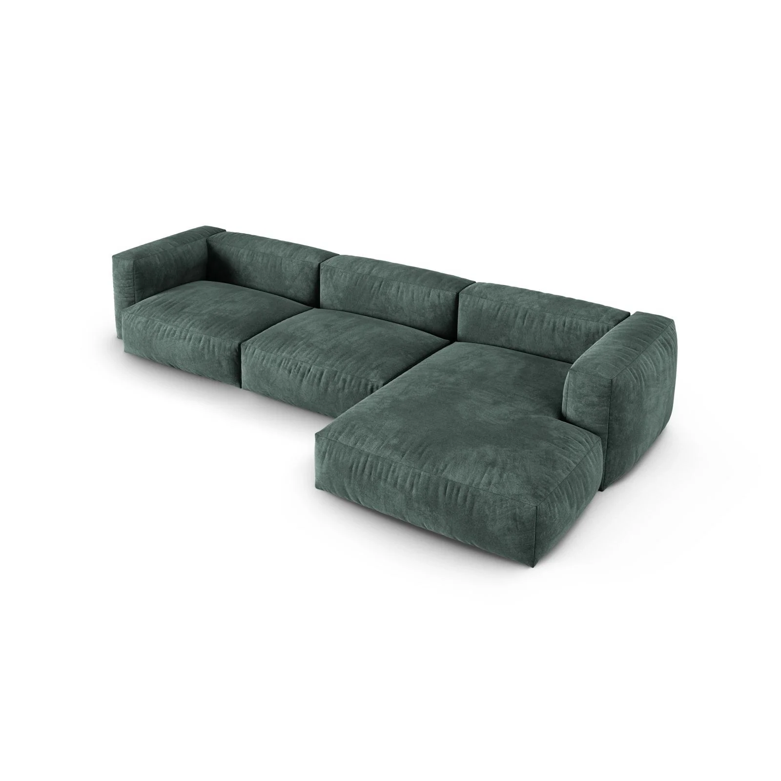 Martina modulares Ecksofa, Rechte Seite, Sitztiefe 90 cm, aus Samt, Cord, Boucle oder Strukturstoff, 330x176 cm - Image 22