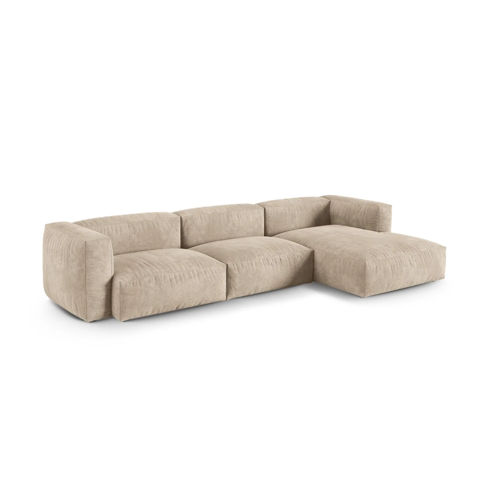 Martina modulares Ecksofa, Rechte Seite, Sitztiefe 90 cm, aus Samt, Cord, Boucle oder Strukturstoff, 330x176 cm - Image 3
