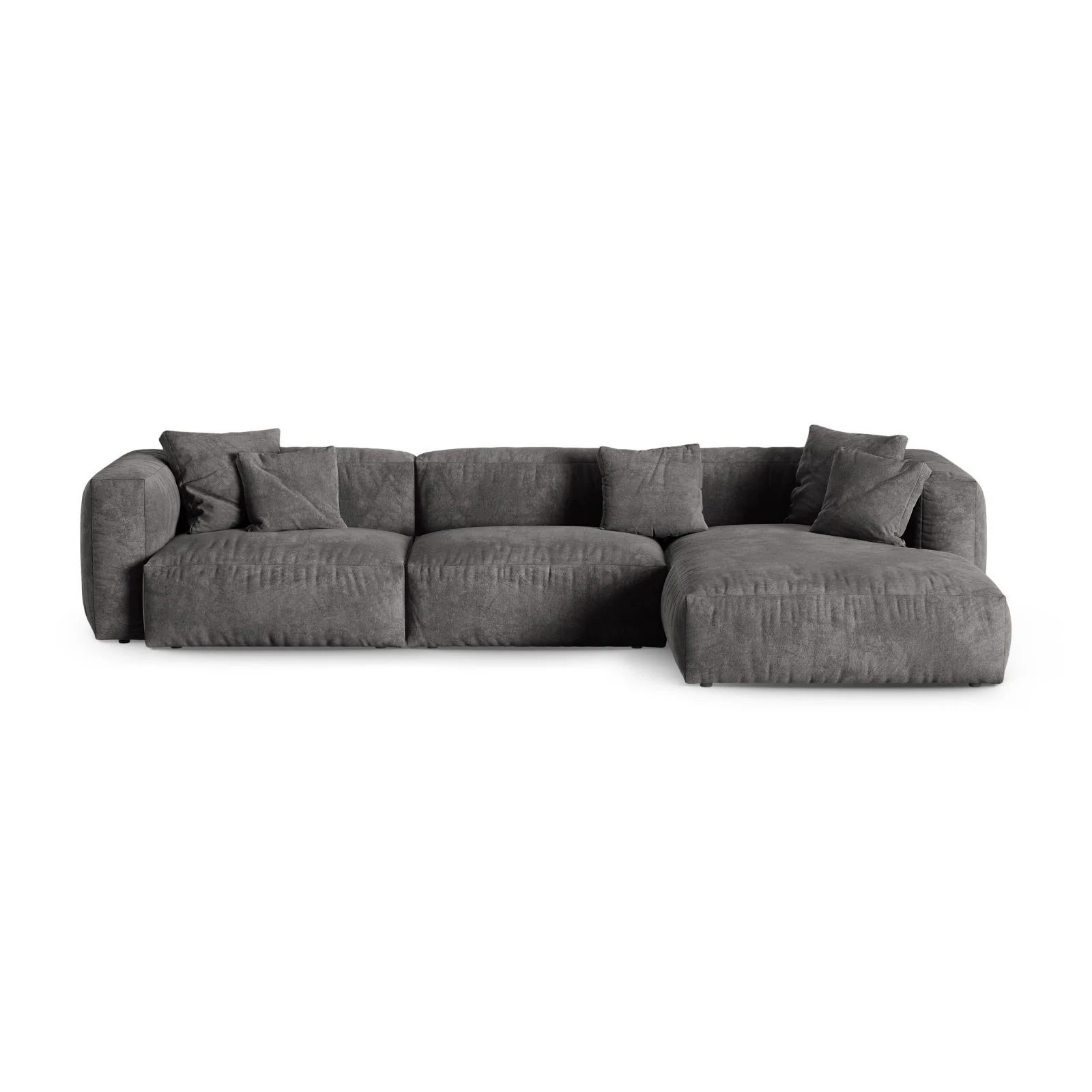 Martina modulares Ecksofa, Rechte Seite, Sitztiefe 90 cm, aus Samt, Cord, Boucle oder Strukturstoff, 330x176 cm - Image 31