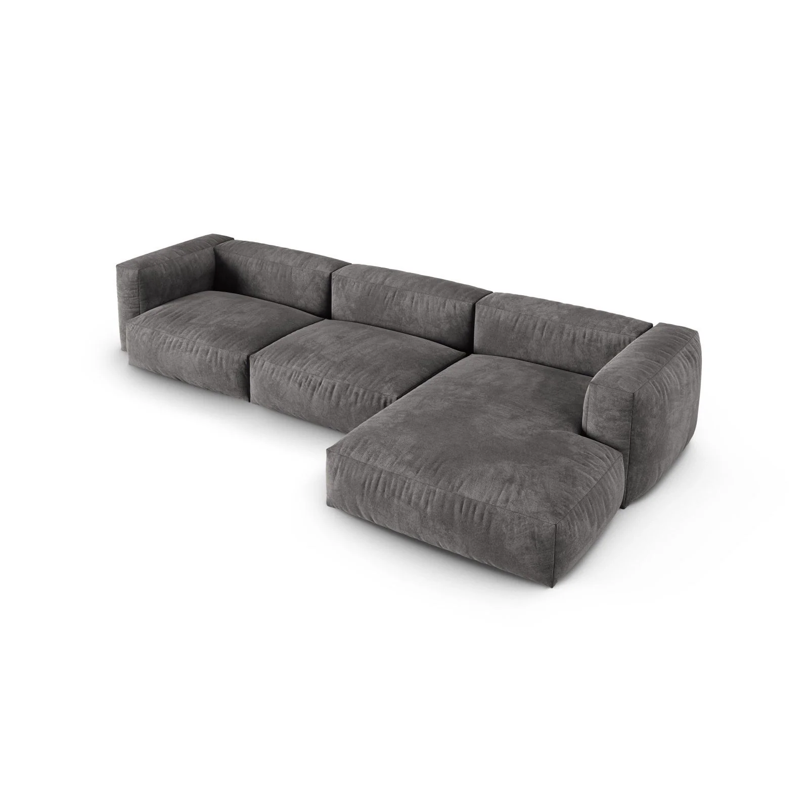 Martina modulares Ecksofa, Rechte Seite, Sitztiefe 90 cm, aus Samt, Cord, Boucle oder Strukturstoff, 330x176 cm - Image 34