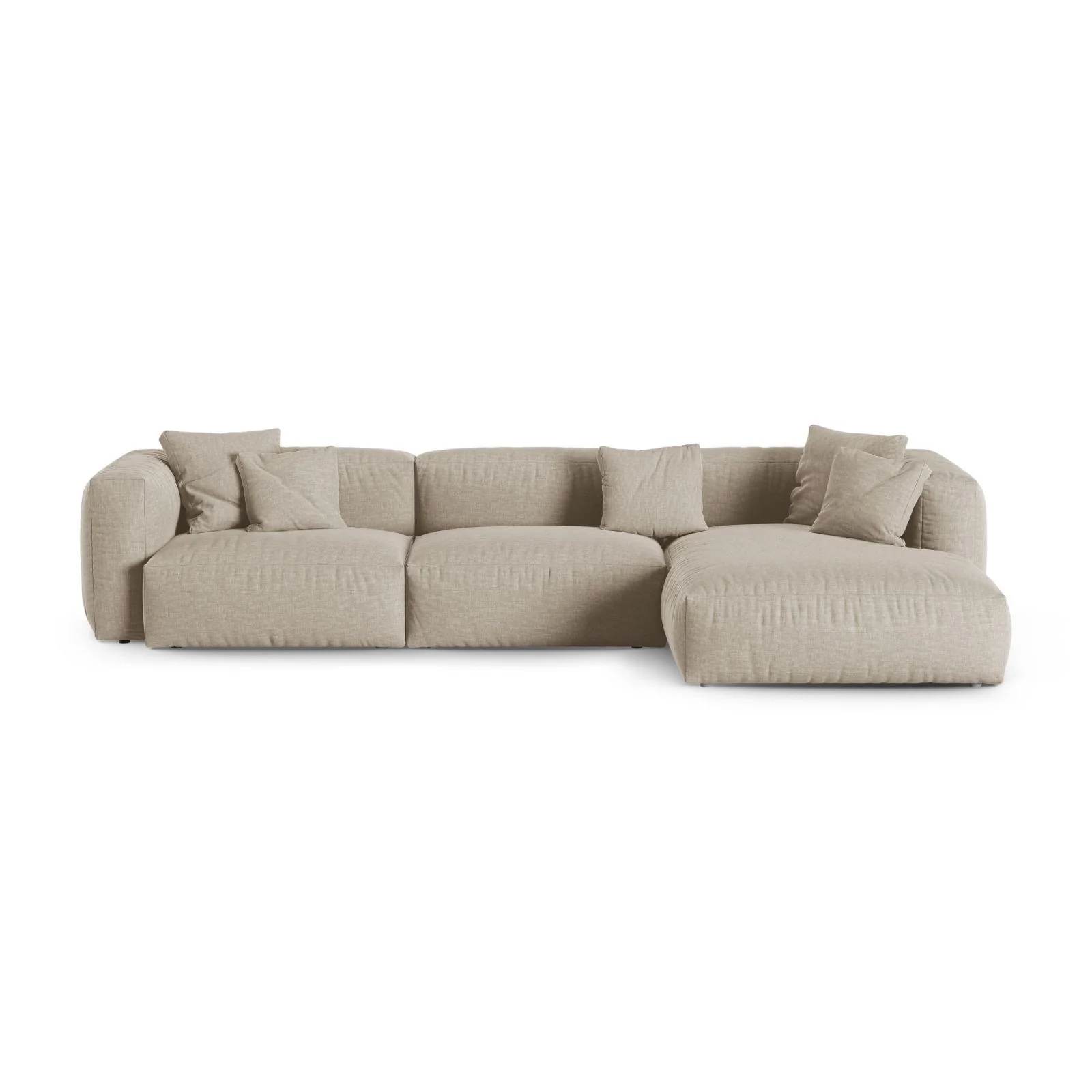 Martina modulares Ecksofa, Rechte Seite, Sitztiefe 90 cm, aus Samt, Cord, Boucle oder Strukturstoff, 330x176 cm - Image 37
