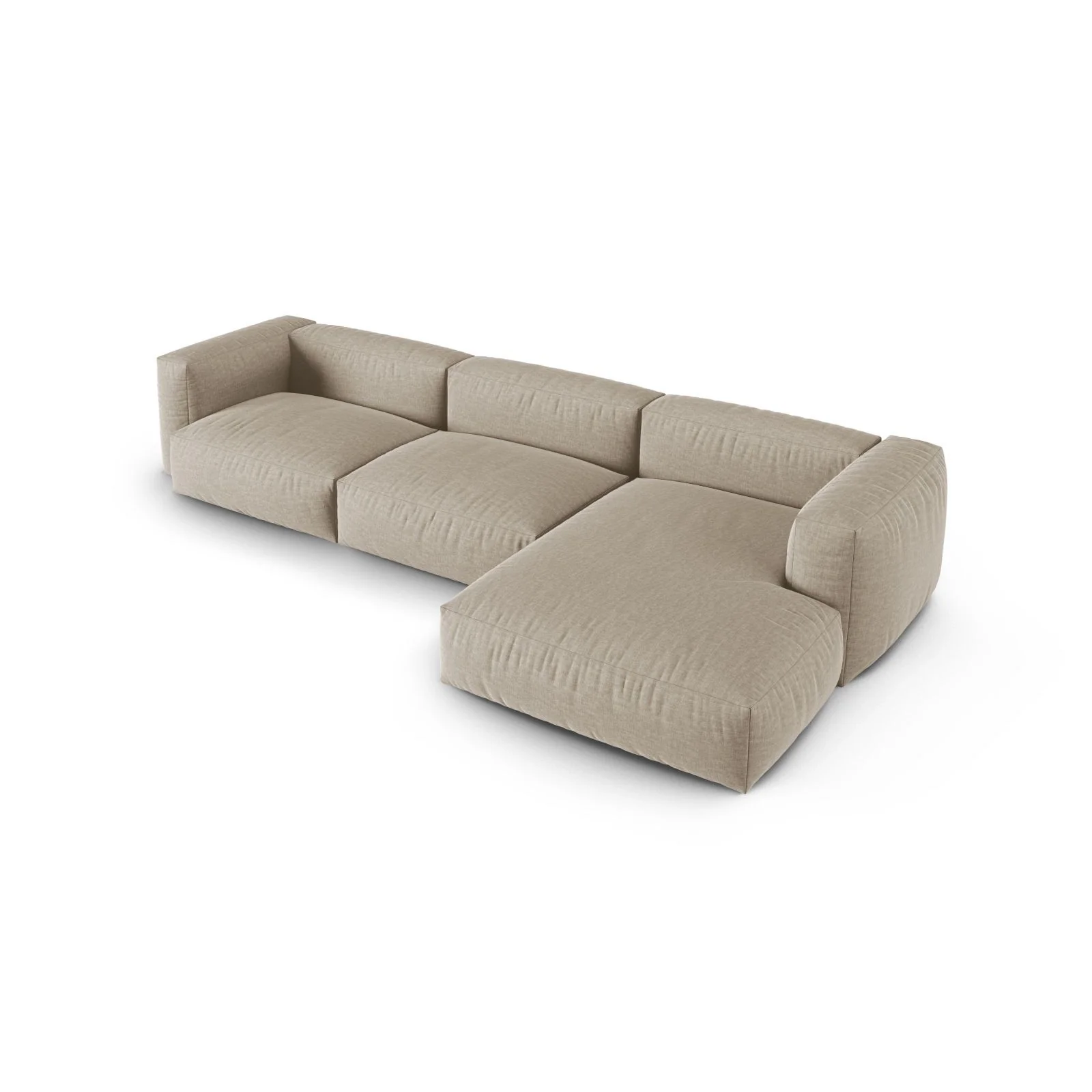 Martina modulares Ecksofa, Rechte Seite, Sitztiefe 90 cm, aus Samt, Cord, Boucle oder Strukturstoff, 330x176 cm - Image 40