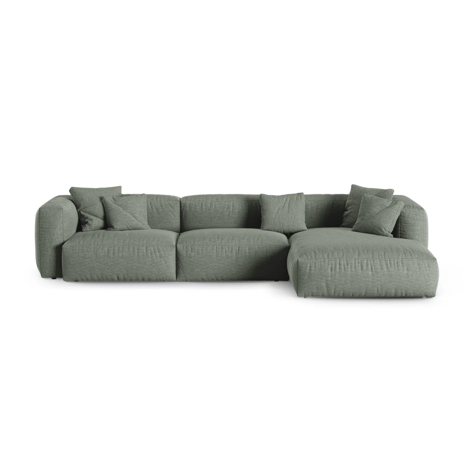 Martina modulares Ecksofa, Rechte Seite, Sitztiefe 90 cm, aus Samt, Cord, Boucle oder Strukturstoff, 330x176 cm - Image 43