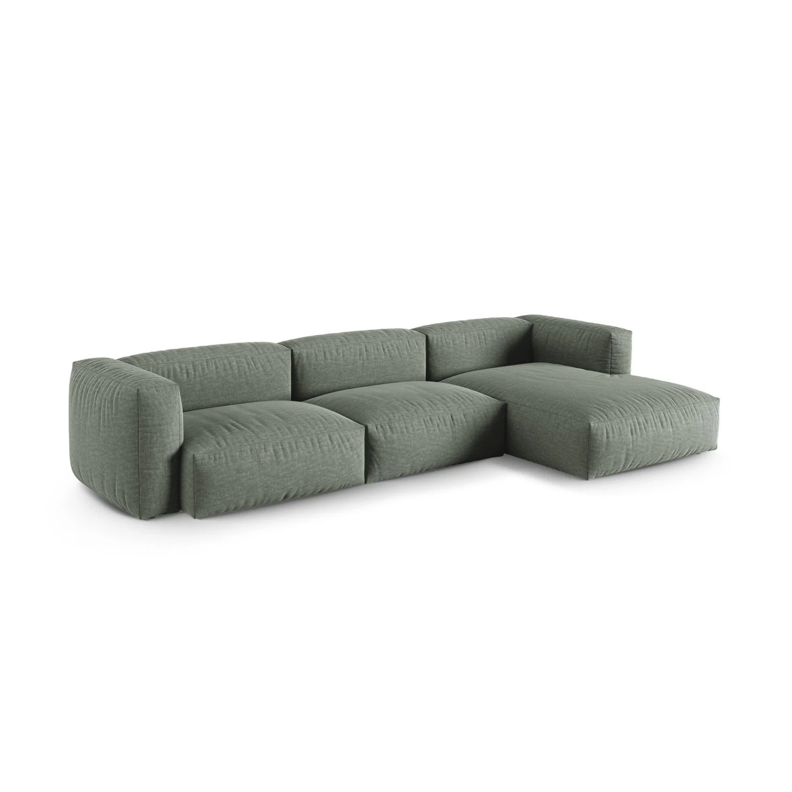 Martina modulares Ecksofa, Rechte Seite, Sitztiefe 90 cm, aus Samt, Cord, Boucle oder Strukturstoff, 330x176 cm - Image 45