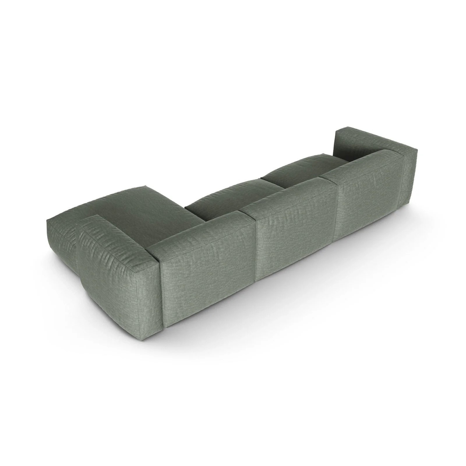 Martina modulares Ecksofa, Rechte Seite, Sitztiefe 90 cm, aus Samt, Cord, Boucle oder Strukturstoff, 330x176 cm - Image 47