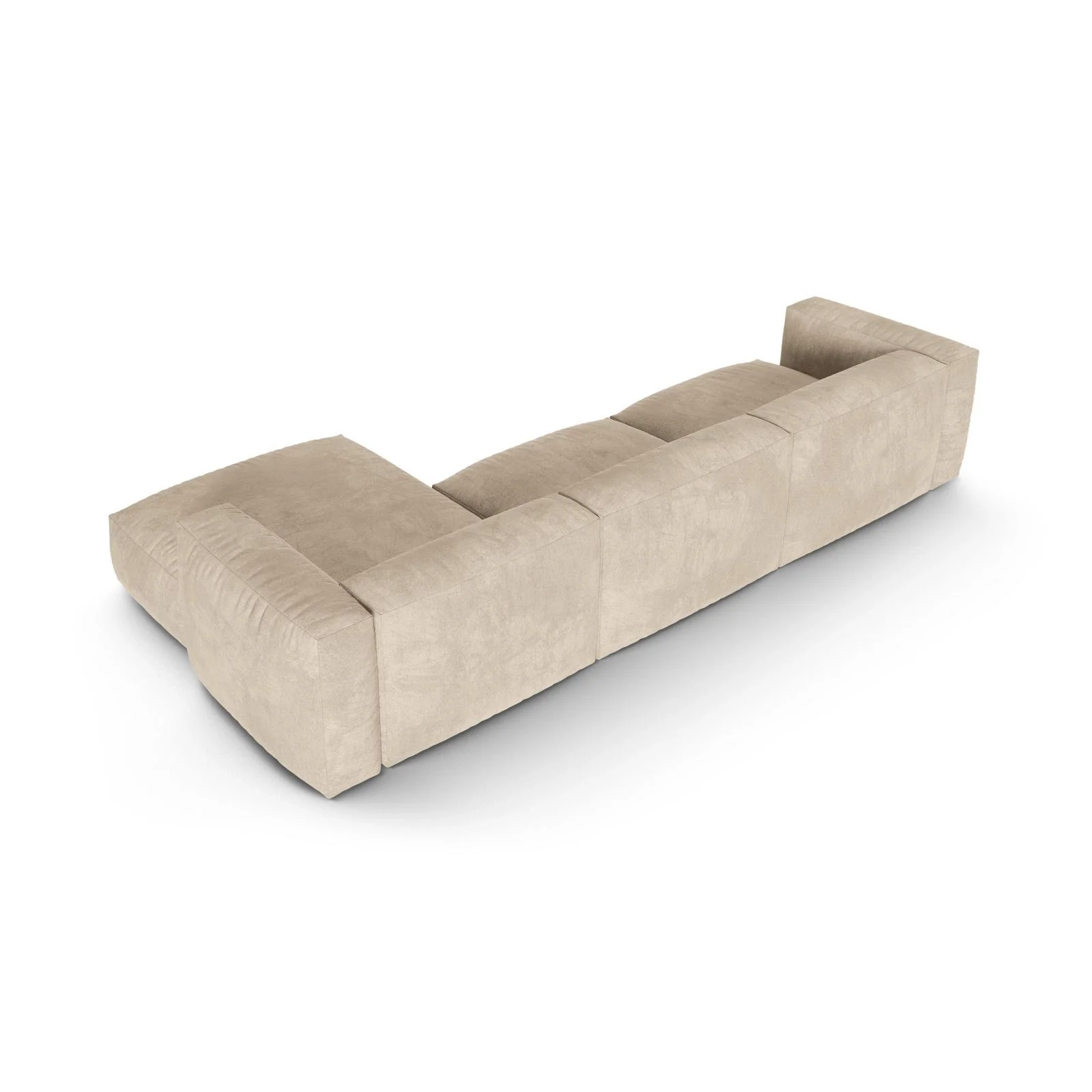 Martina modulares Ecksofa, Rechte Seite, Sitztiefe 90 cm, aus Samt, Cord, Boucle oder Strukturstoff, 330x176 cm - Image 5