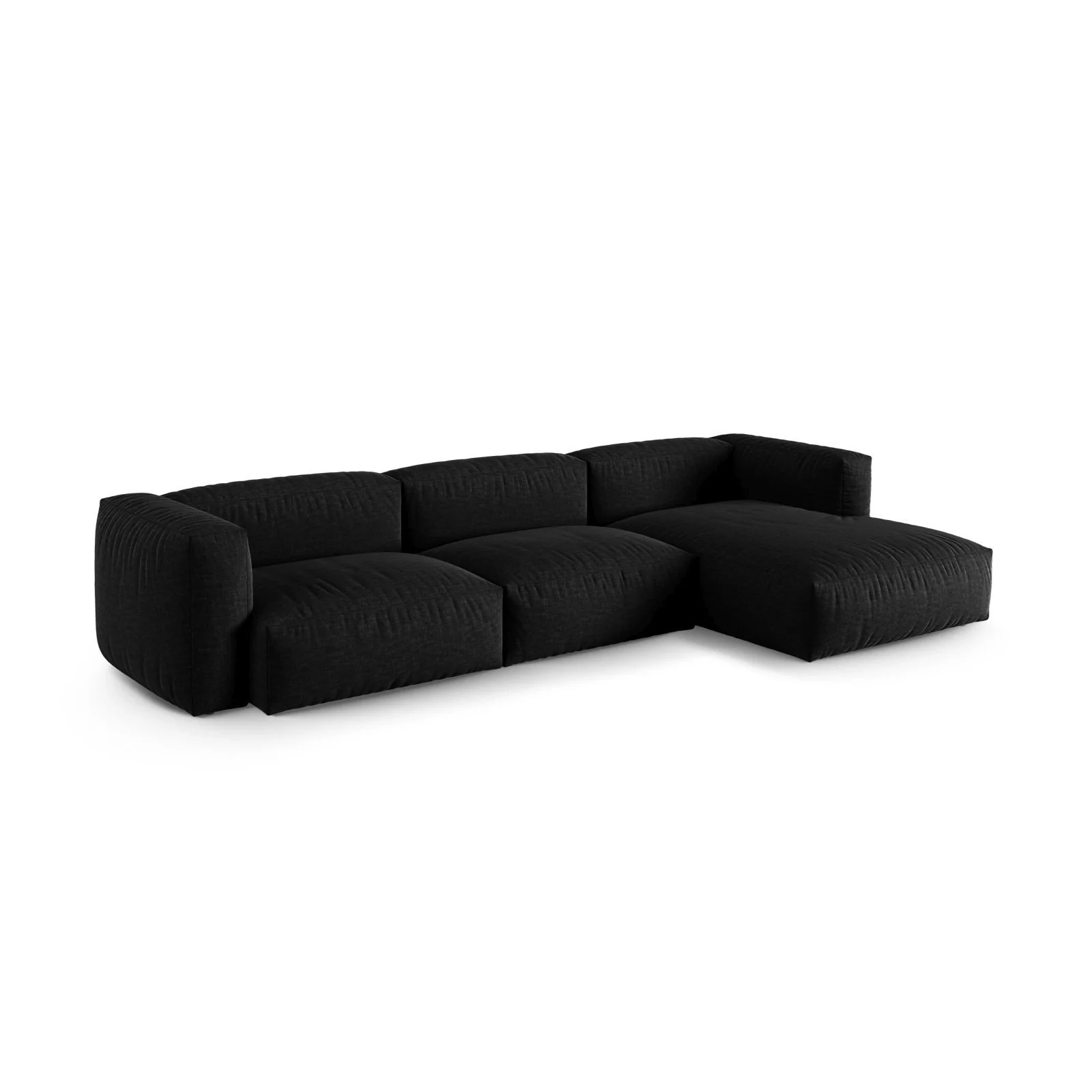 Martina modulares Ecksofa, Rechte Seite, Sitztiefe 90 cm, aus Samt, Cord, Boucle oder Strukturstoff, 330x176 cm - Image 57
