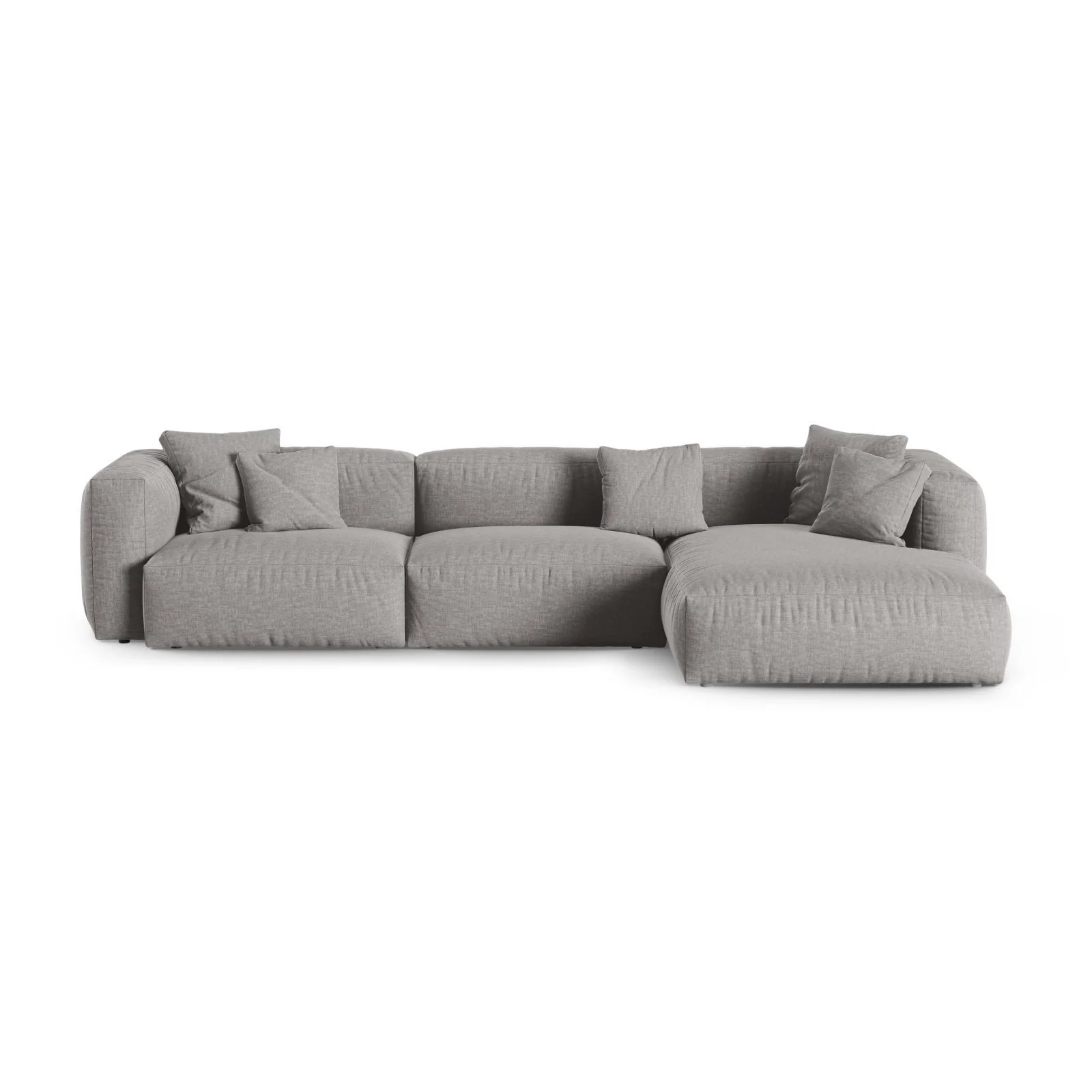 Martina modulares Ecksofa, Rechte Seite, Sitztiefe 90 cm, aus Samt, Cord, Boucle oder Strukturstoff, 330x176 cm - Image 61