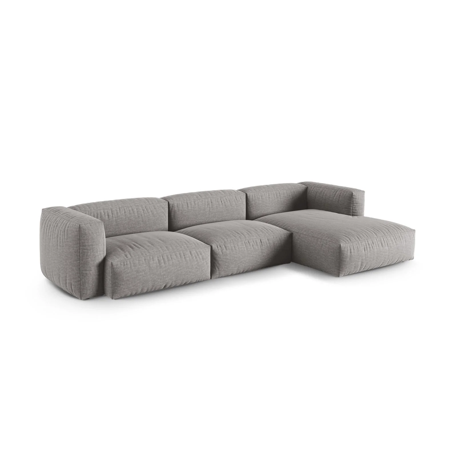 Martina modulares Ecksofa, Rechte Seite, Sitztiefe 90 cm, aus Samt, Cord, Boucle oder Strukturstoff, 330x176 cm - Image 63